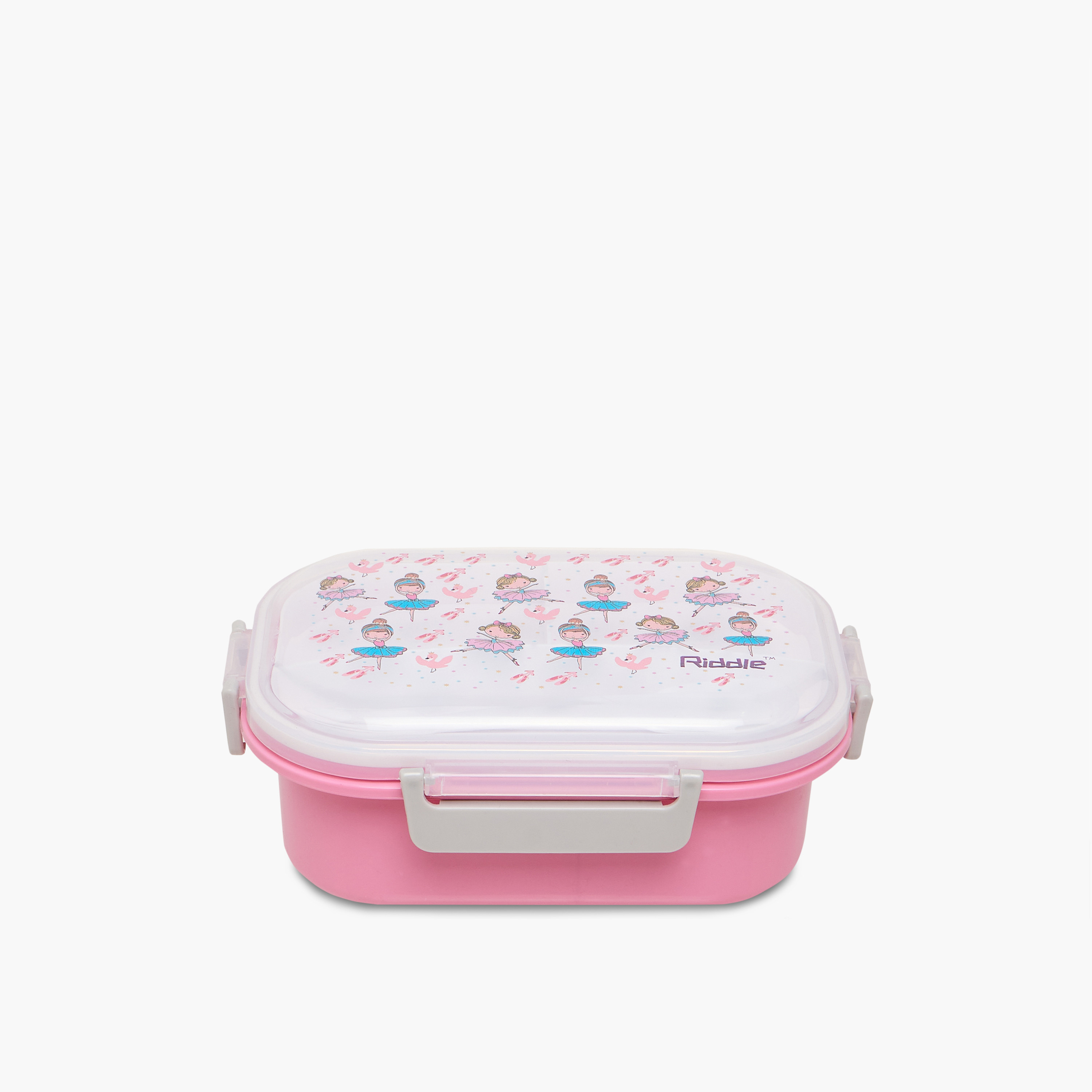 Riddle Dancing Girl Print Lunch Box with Clip Lock Closure-school-lunchessentials-lunchboxes-image-1