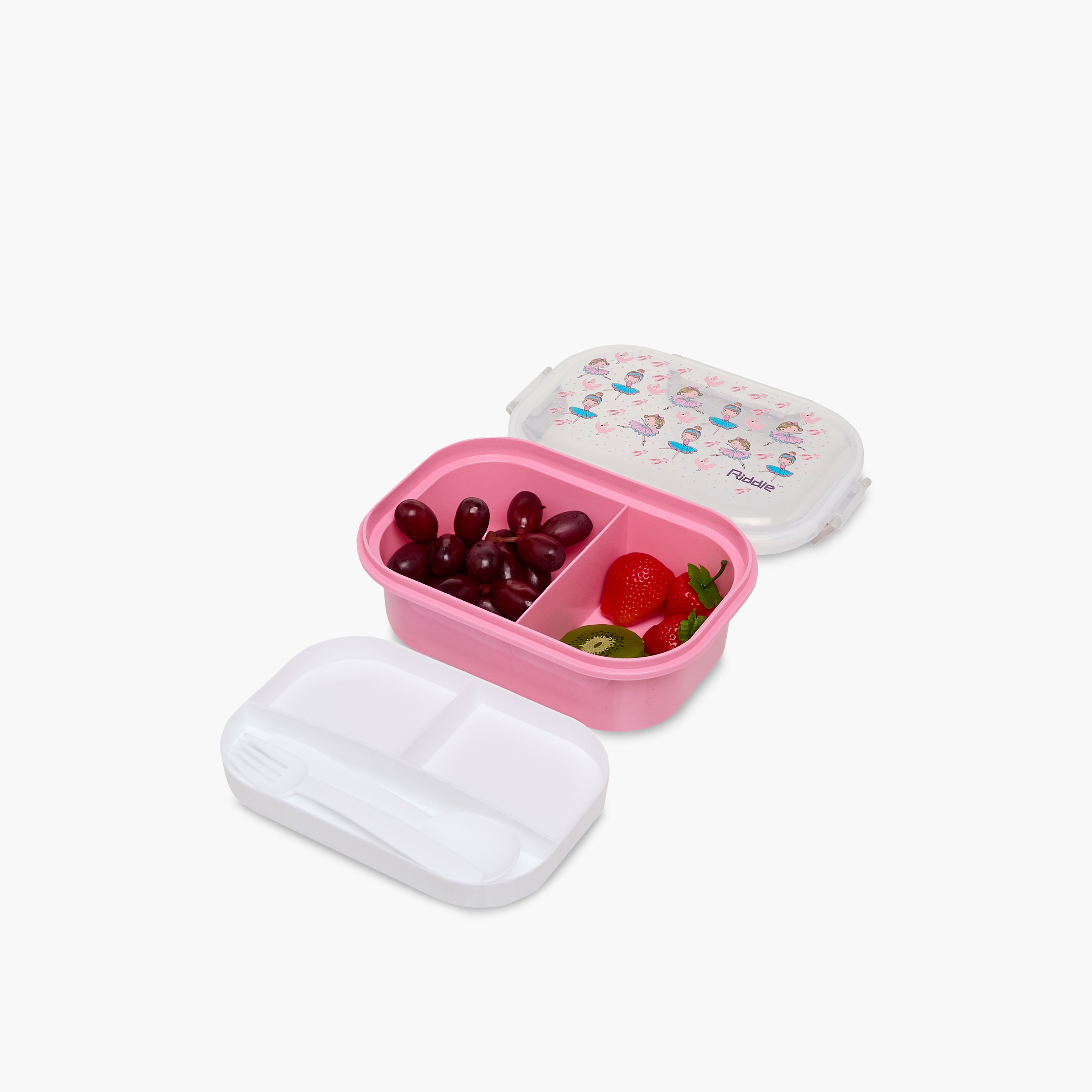 Riddle Dancing Girl Print Lunch Box with Clip Lock Closure-school-lunchessentials-lunchboxes-image-6