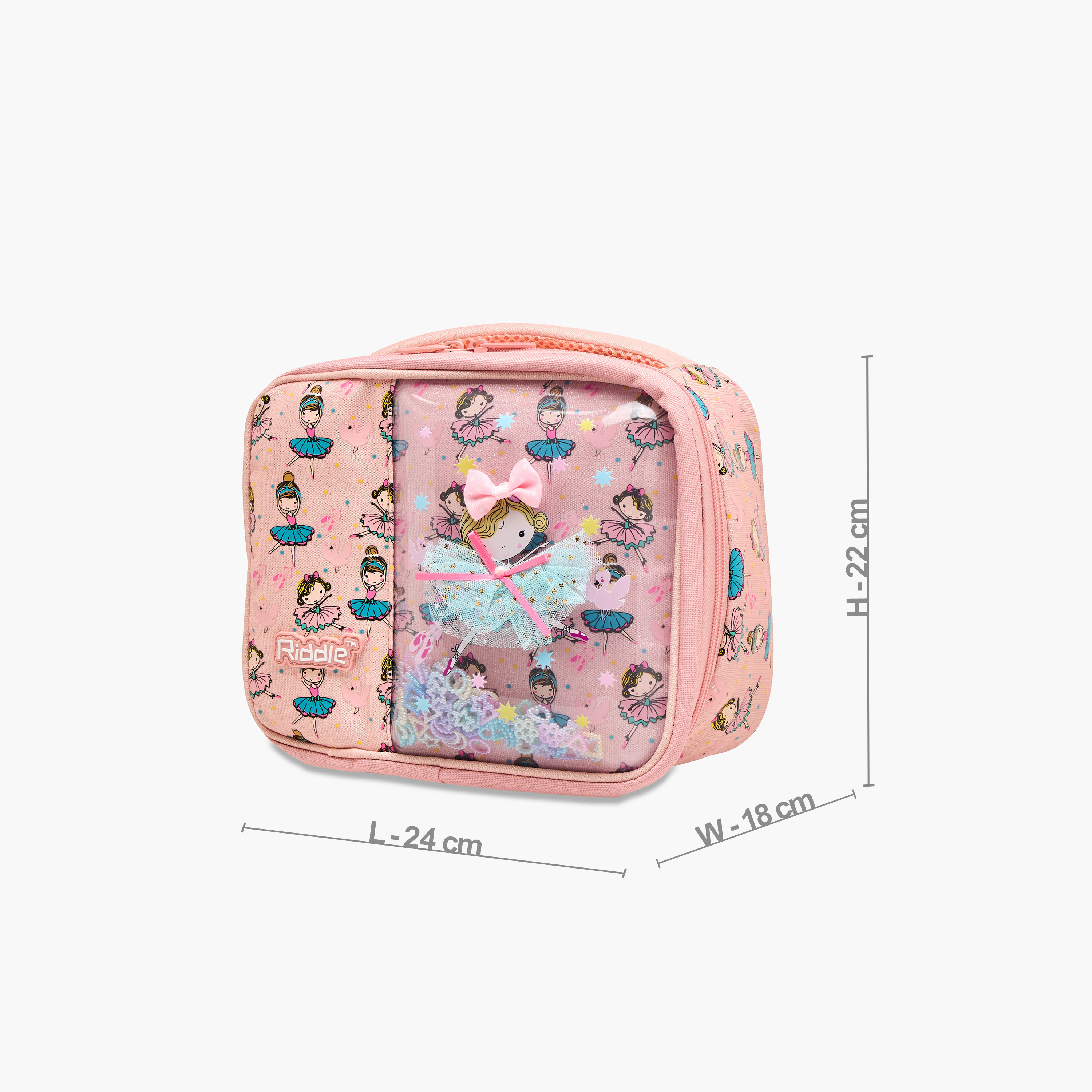 Ballerina Print Lunch Bag with Handle and Zip Closure-school-lunchessentials-lunchbags-image-2