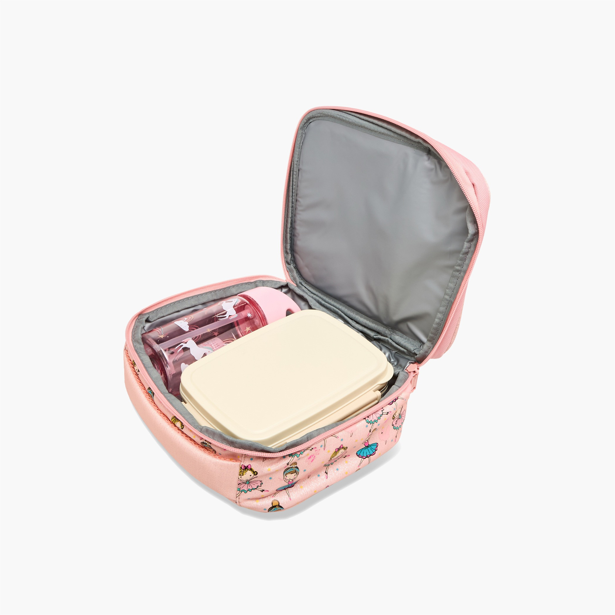 Ballerina Print Lunch Bag with Handle and Zip Closure-school-lunchessentials-lunchbags-image-8