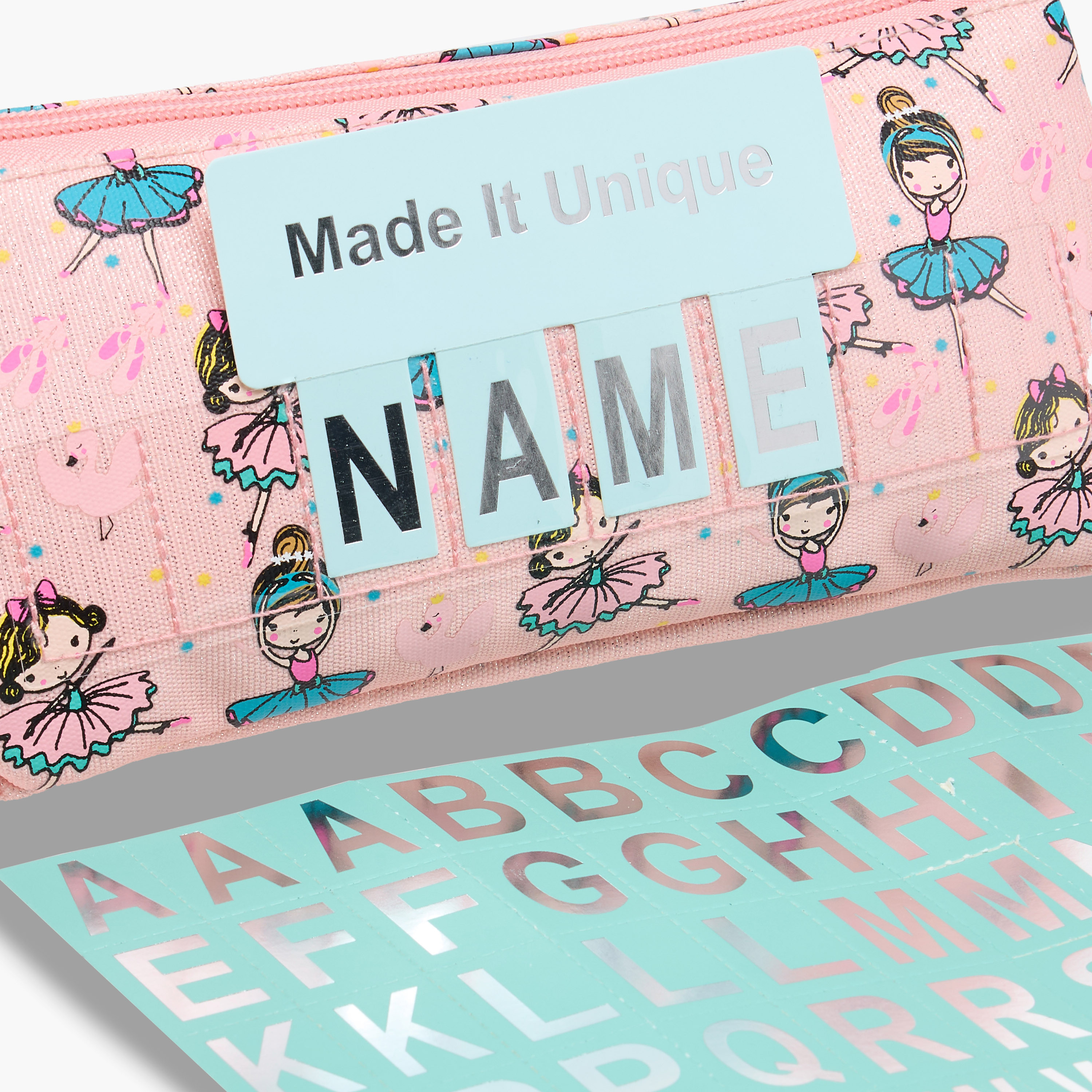 Ballerina Girl Print Pencil Pouch with Zip Closure-school-stationery-pencilcases-image-6