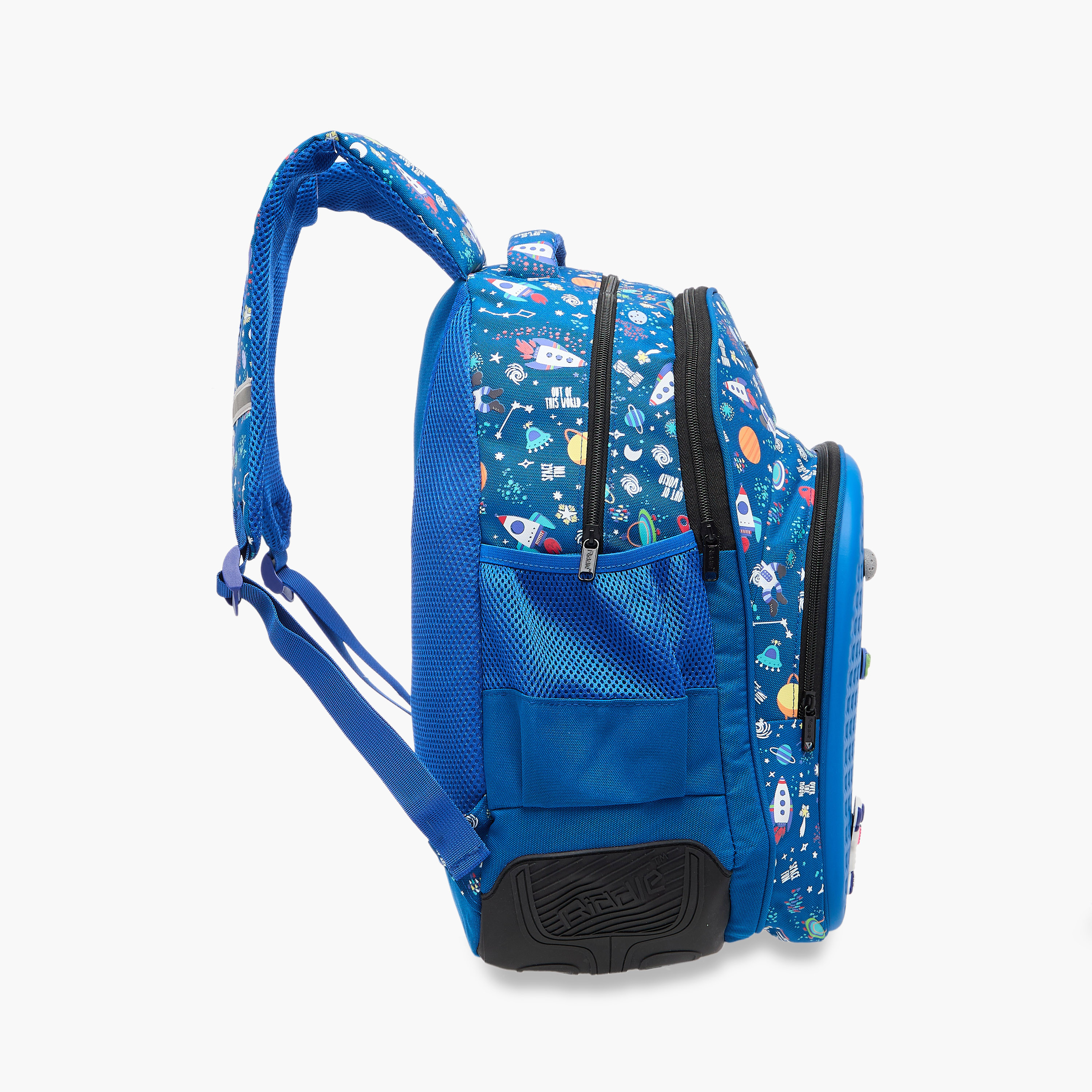 Riddle Space Charms Embellished Backpack with Adjustable Straps and Zip Closure - 14 inches-school-bagsandbackpacks-backpacks-image-5