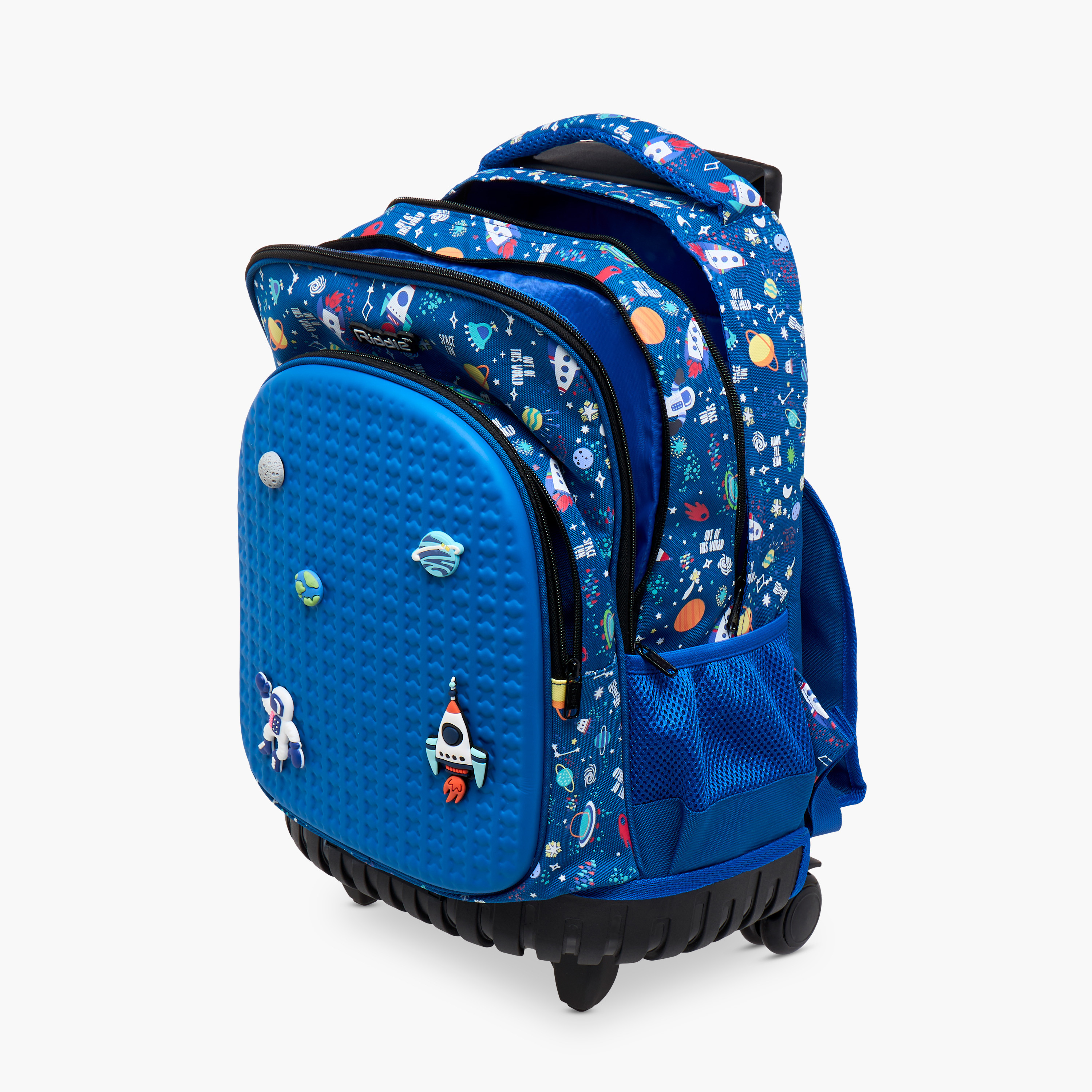 Space Charms Embellished Trolley Backpack with Retractable Handle - 17 inches-school-bagsandbackpacks-trolleybags-image-16