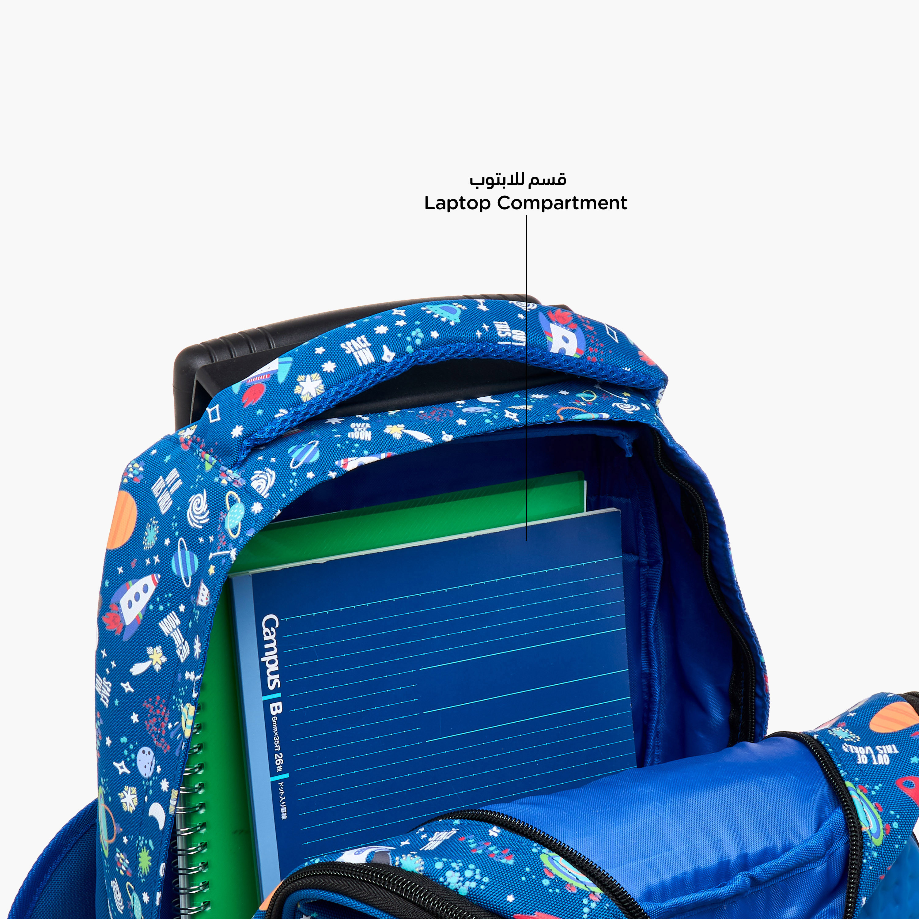 Space Charms Embellished Trolley Backpack with Retractable Handle - 17 inches-school-bagsandbackpacks-trolleybags-image-17