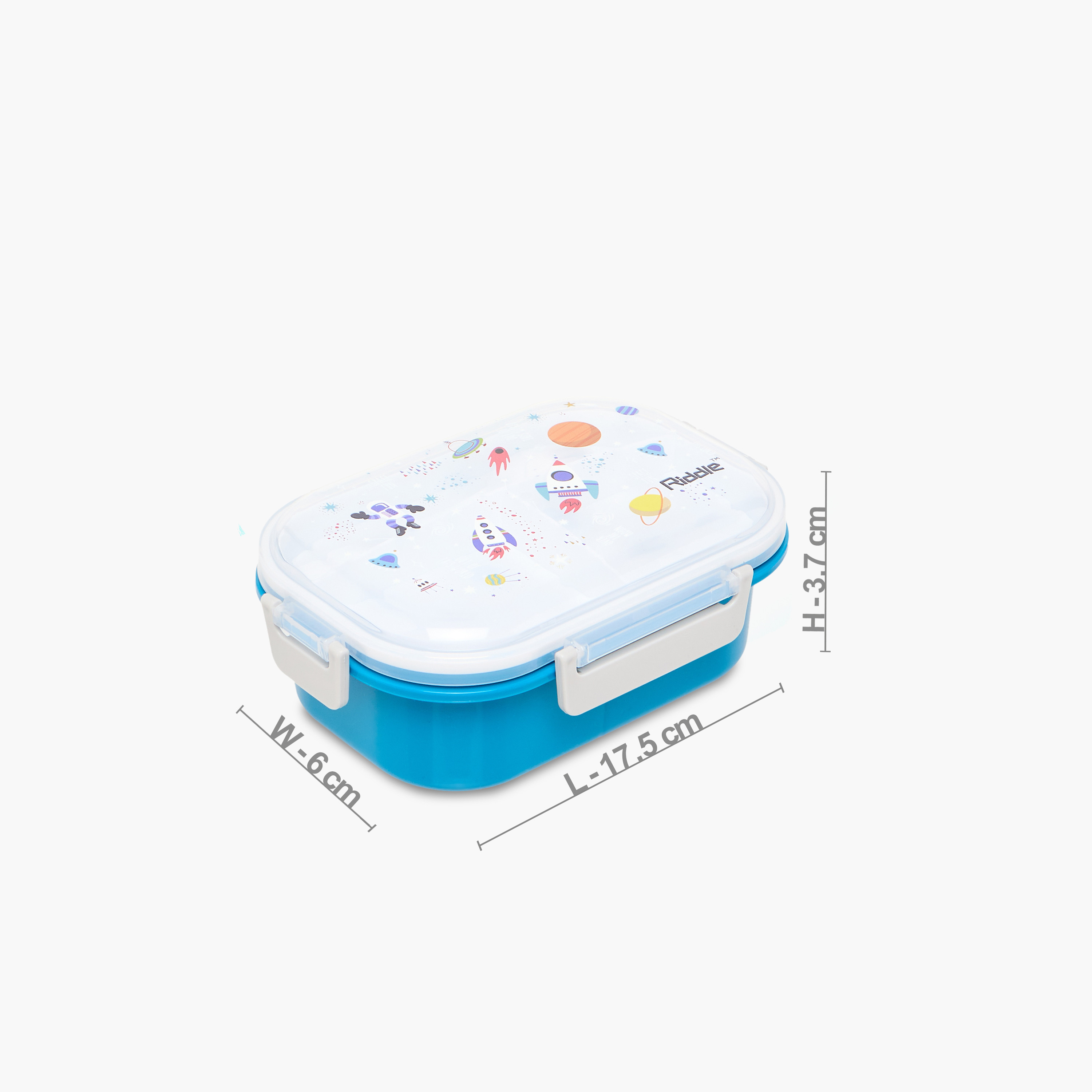 Riddle Dancing Girl Print Lunch Box with Clip Lock Closure-school-lunchessentials-lunchboxes-image-2