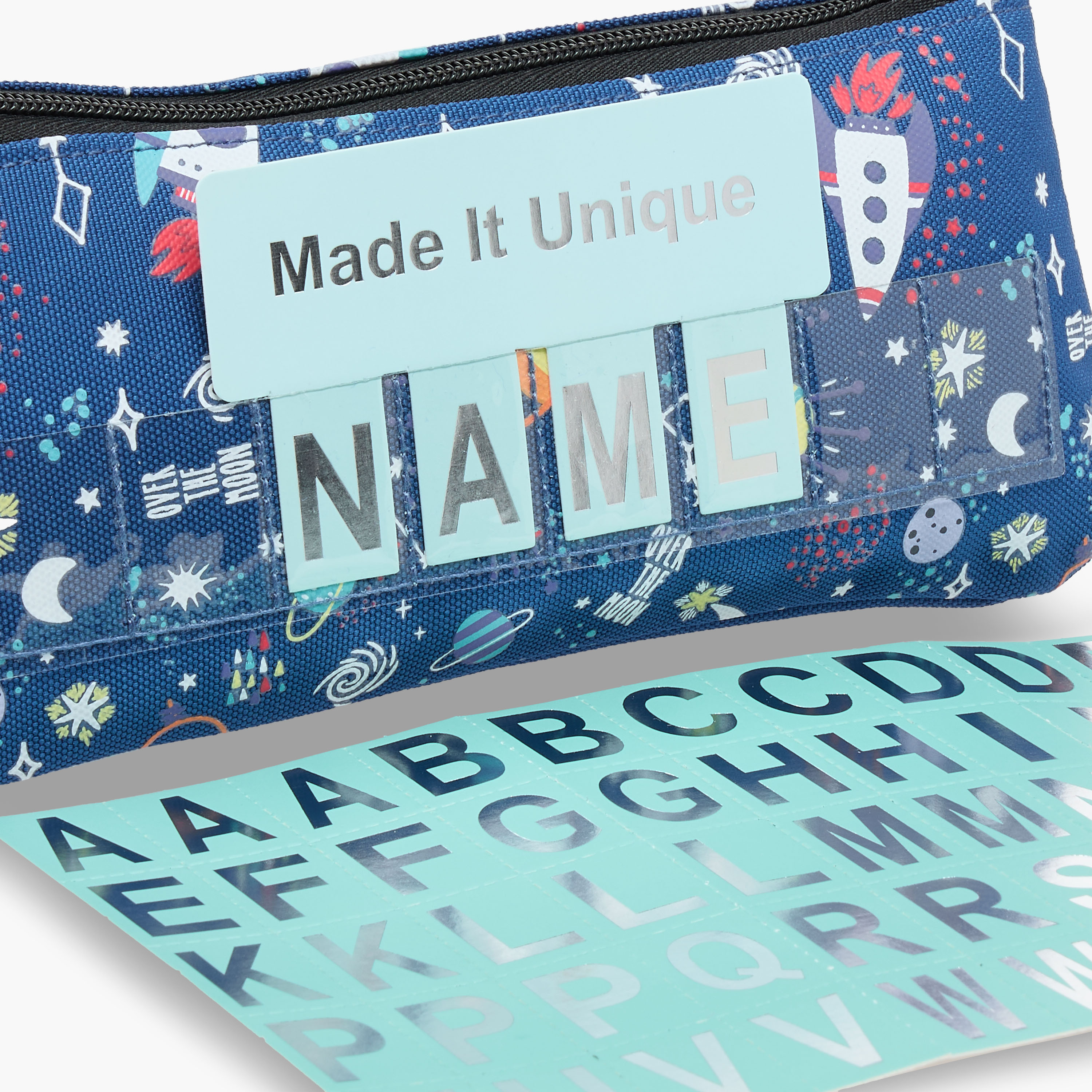 Space Print Pencil Pouch with Zip Closure-school-stationery-pencilcases-image-7