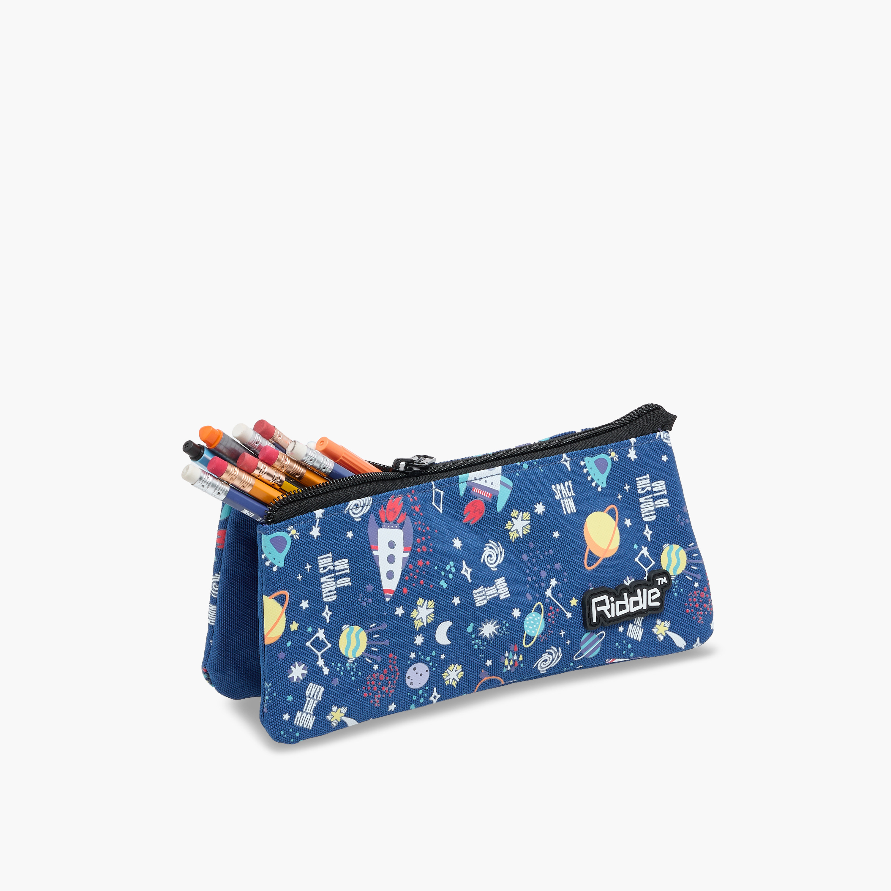 Space Print Pencil Pouch with Zip Closure-school-stationery-pencilcases-image-8