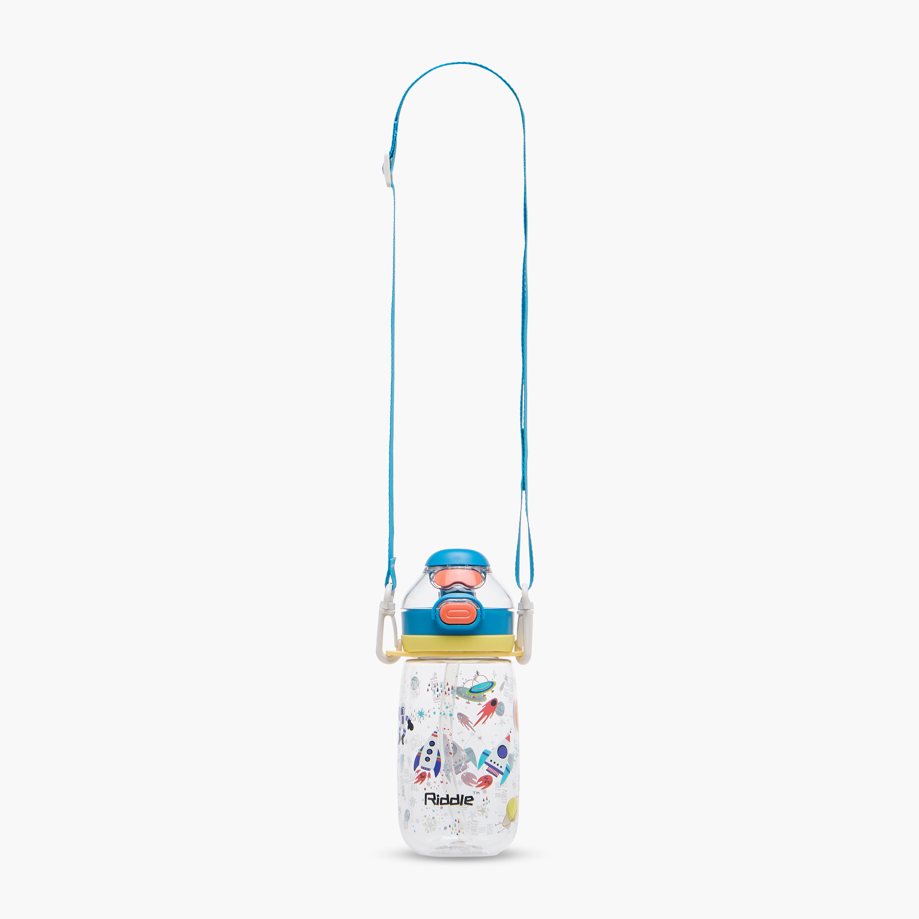 Space Print Water Bottle with Strap - 650 ml-school-waterbottles-image-3