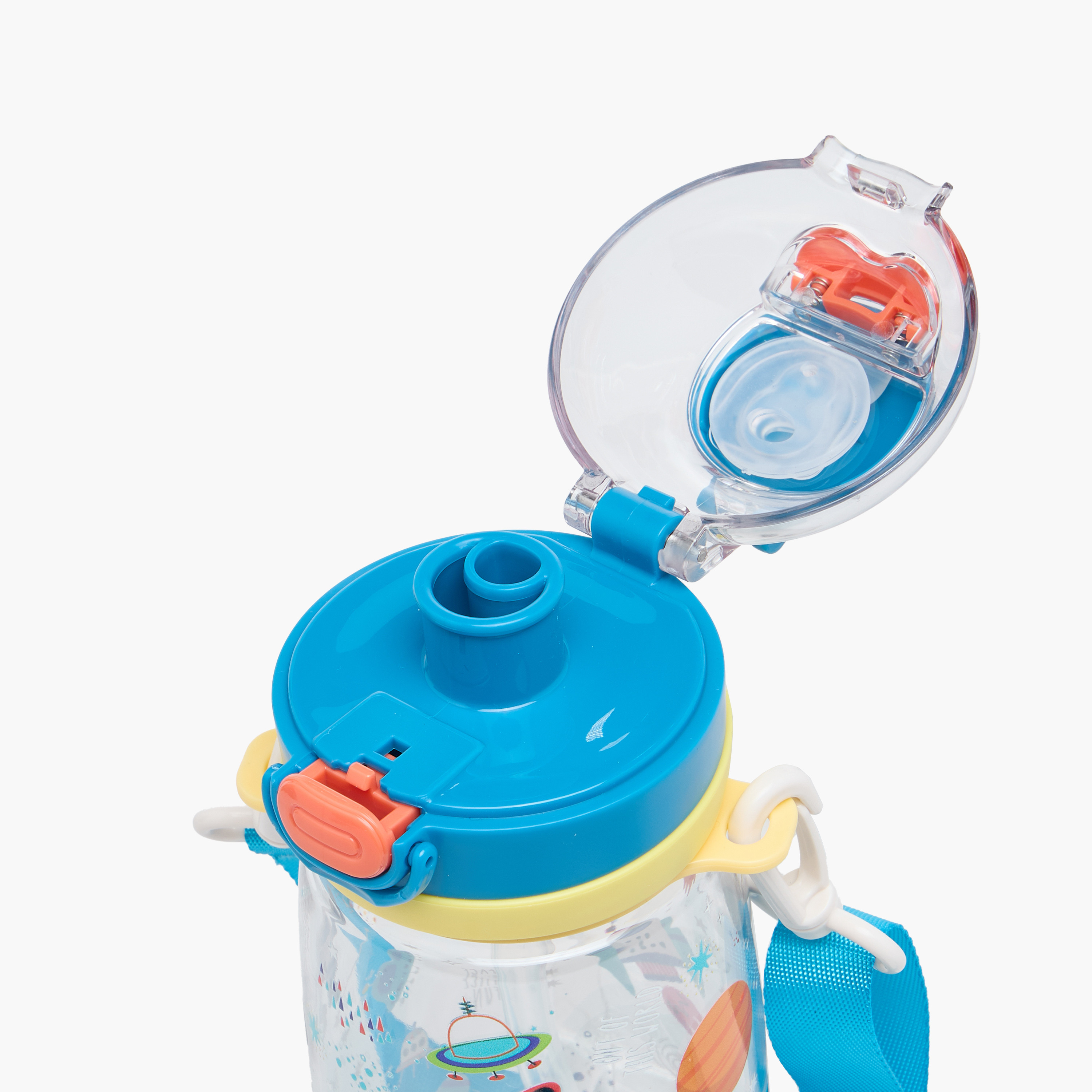 Space Print Water Bottle with Strap - 650 ml-school-waterbottles-image-7