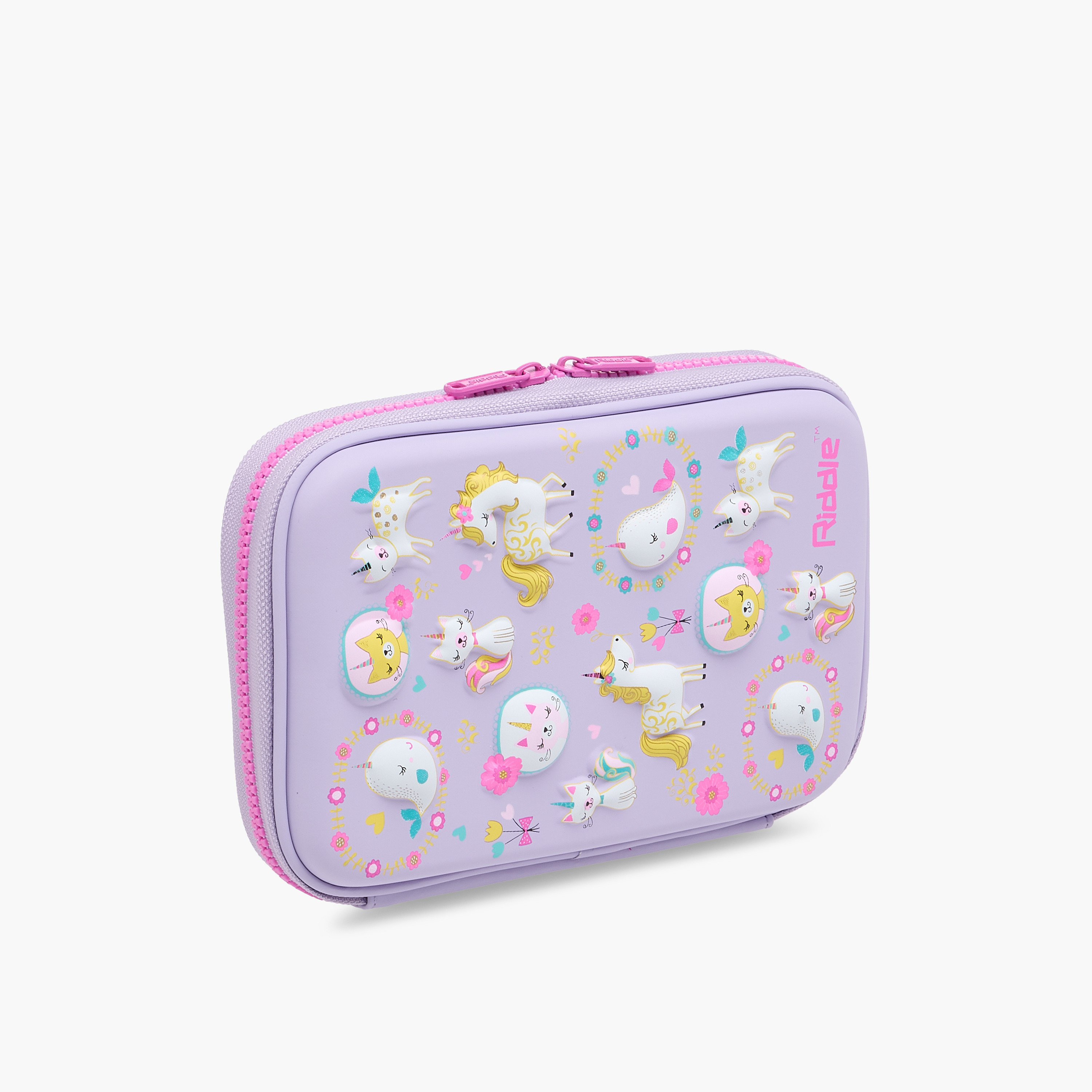 Unicorn Print Pencil Case with Zip Closure-school-stationery-pencilcases-image-5