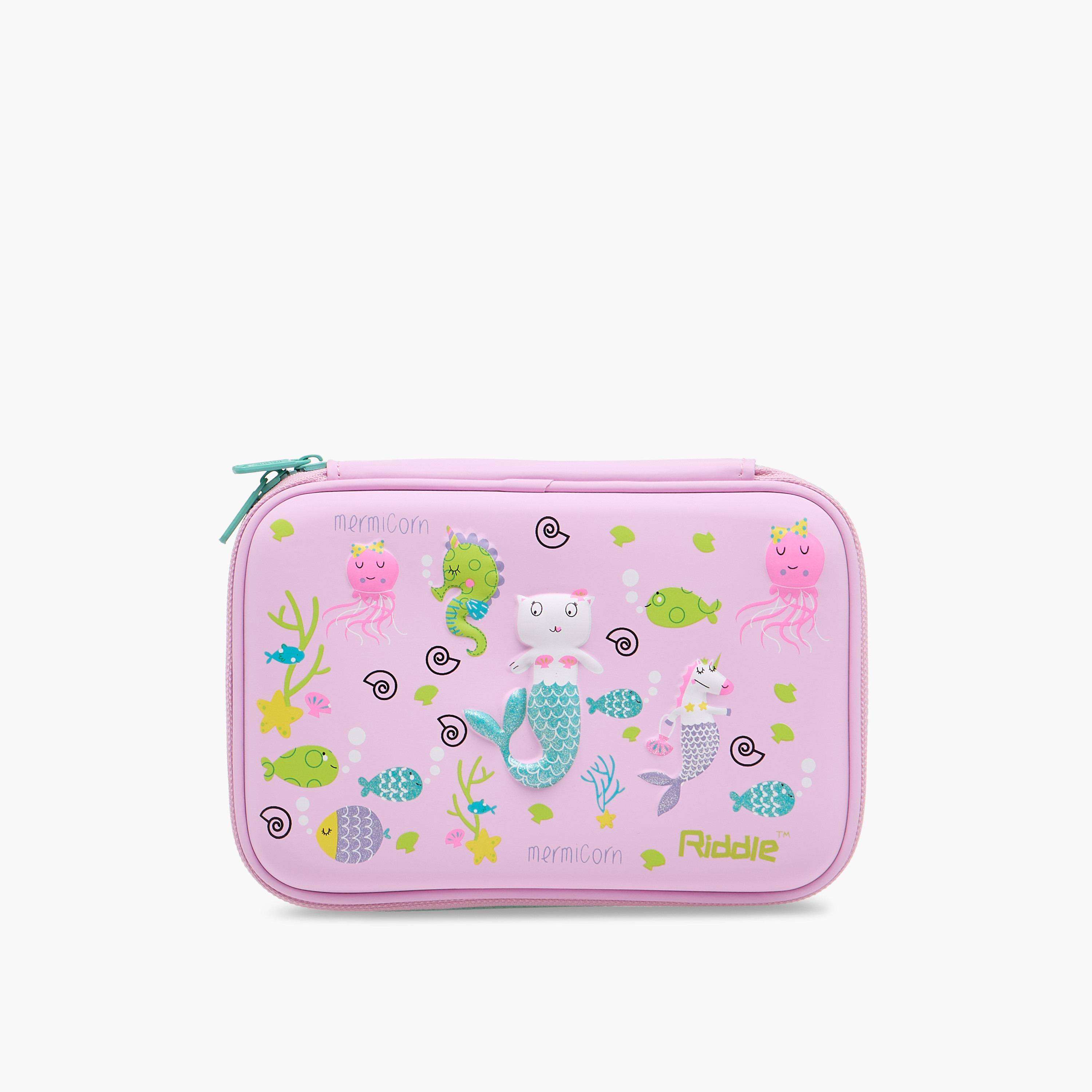 Undersea Print Pencil Pouch with Zip Closure-school-stationery-pencilcases-image-1