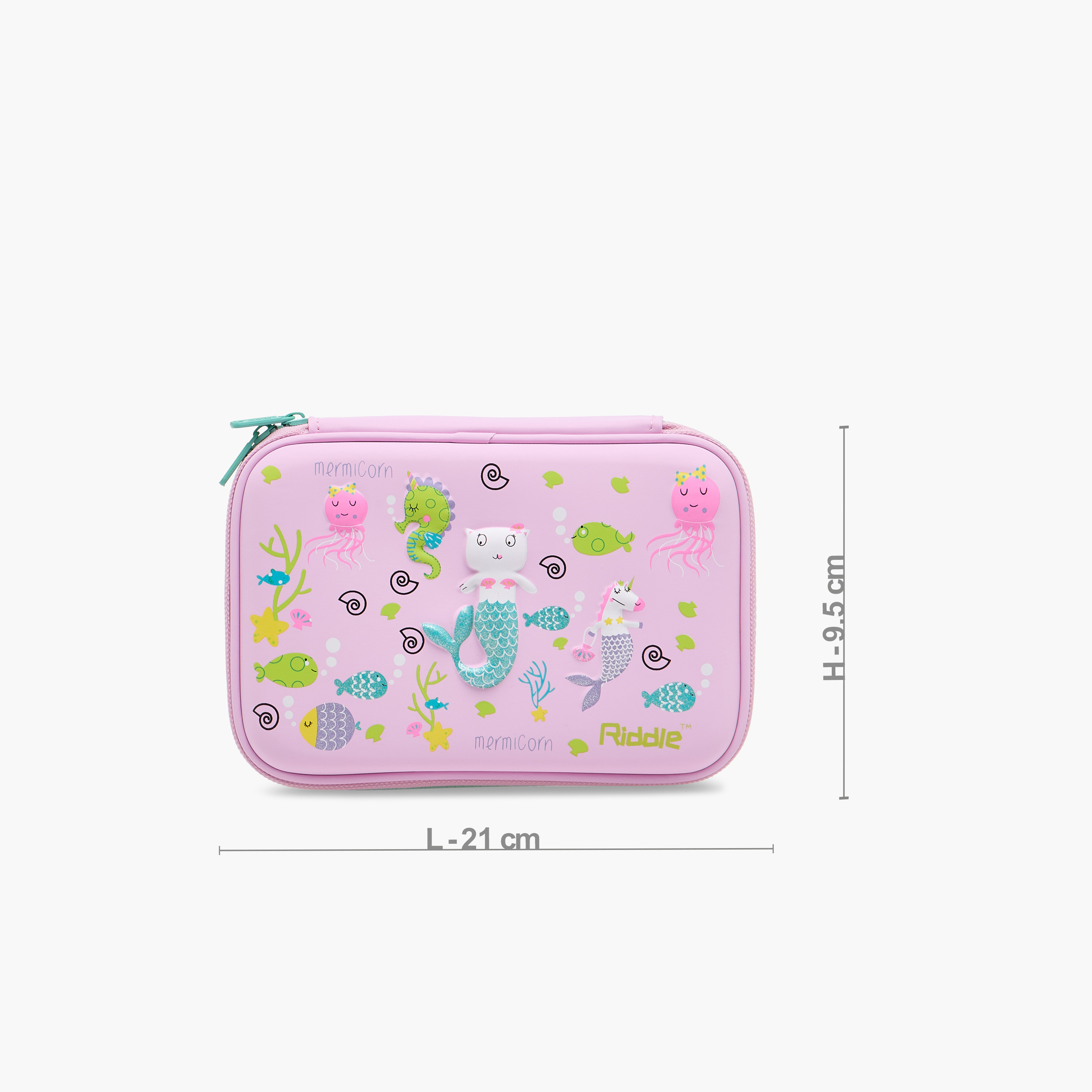 Undersea Print Pencil Pouch with Zip Closure-school-stationery-pencilcases-image-2