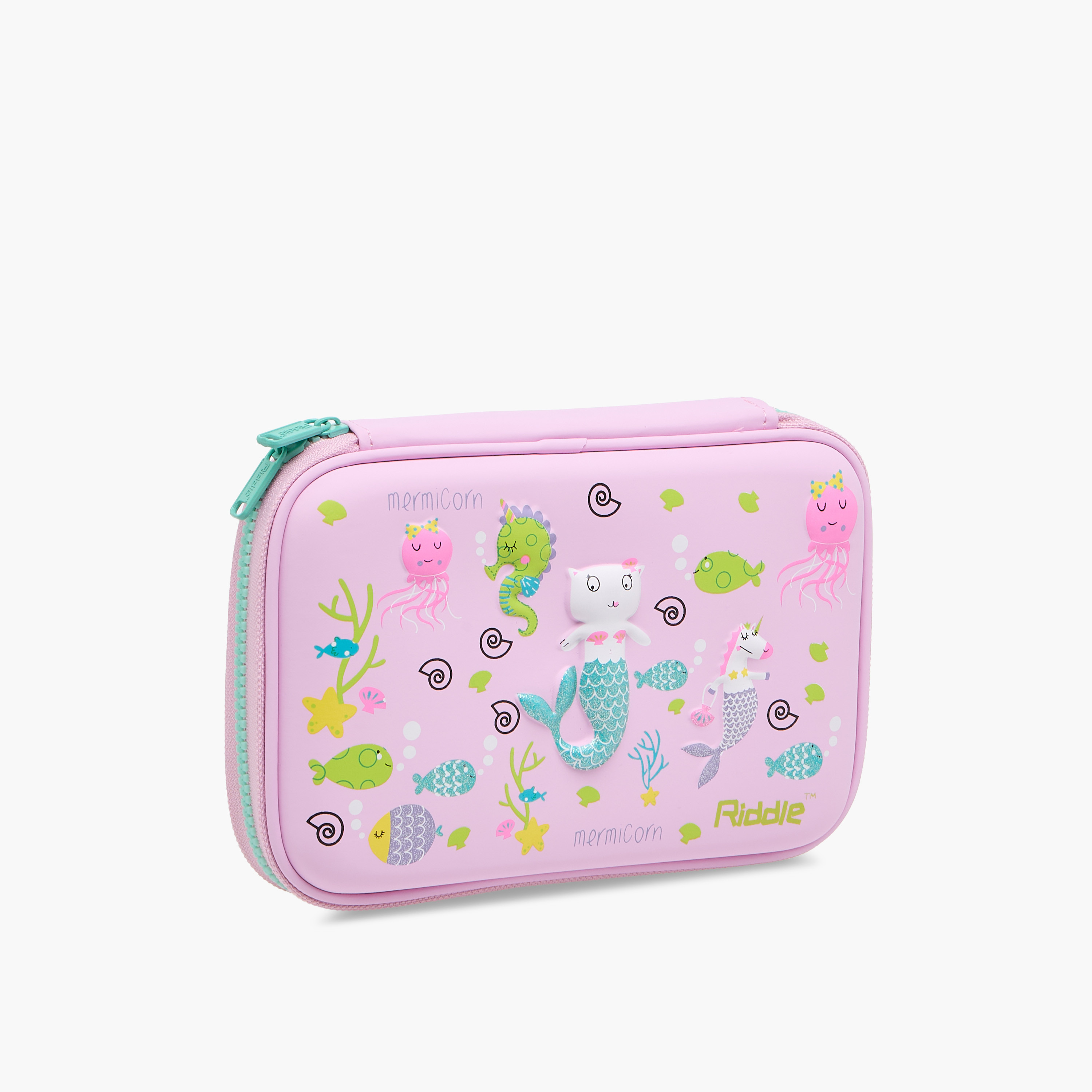 Undersea Print Pencil Pouch with Zip Closure-school-stationery-pencilcases-image-3