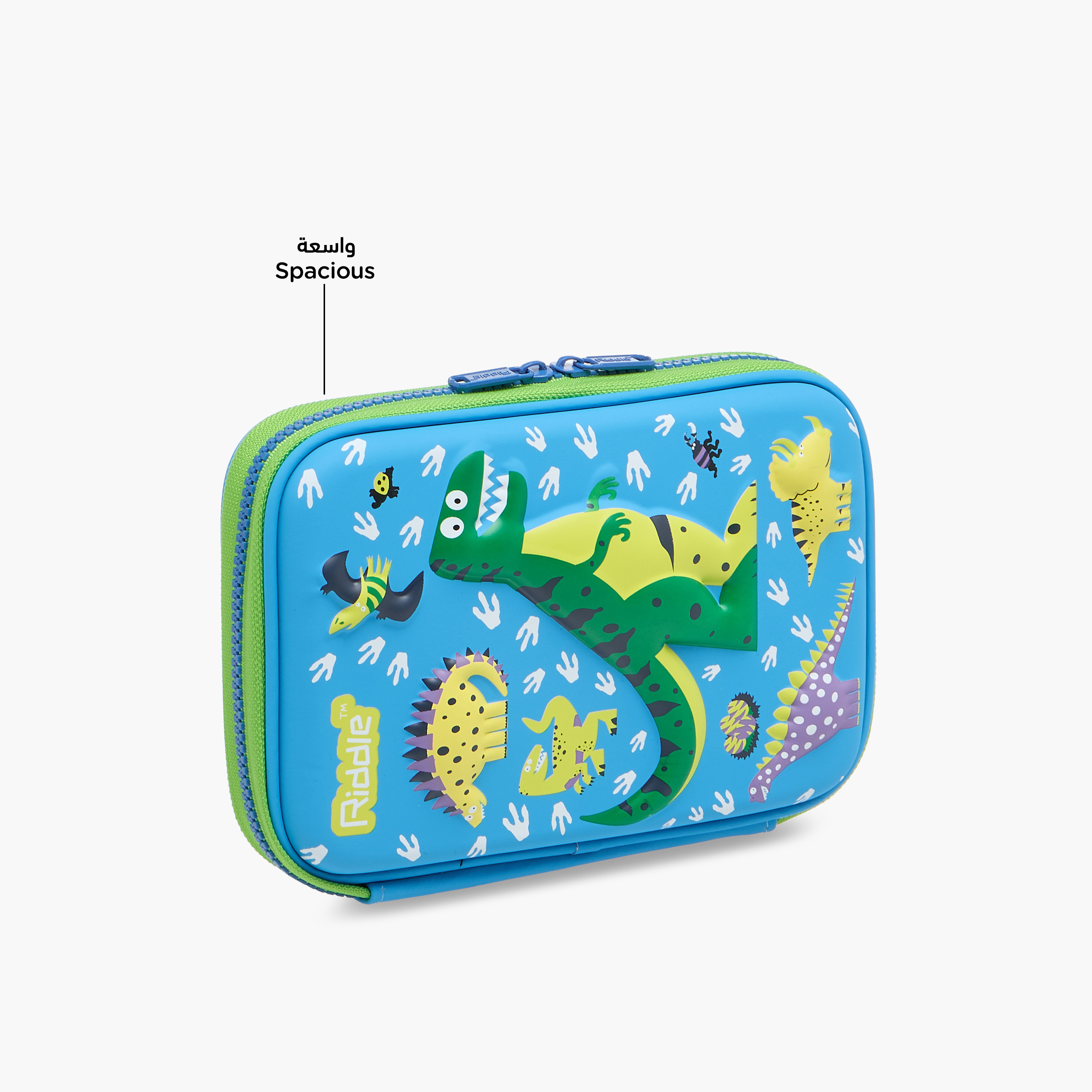Dinosaur Print Pencil Case with Zip Closure-school-stationery-pencilcases-image-6