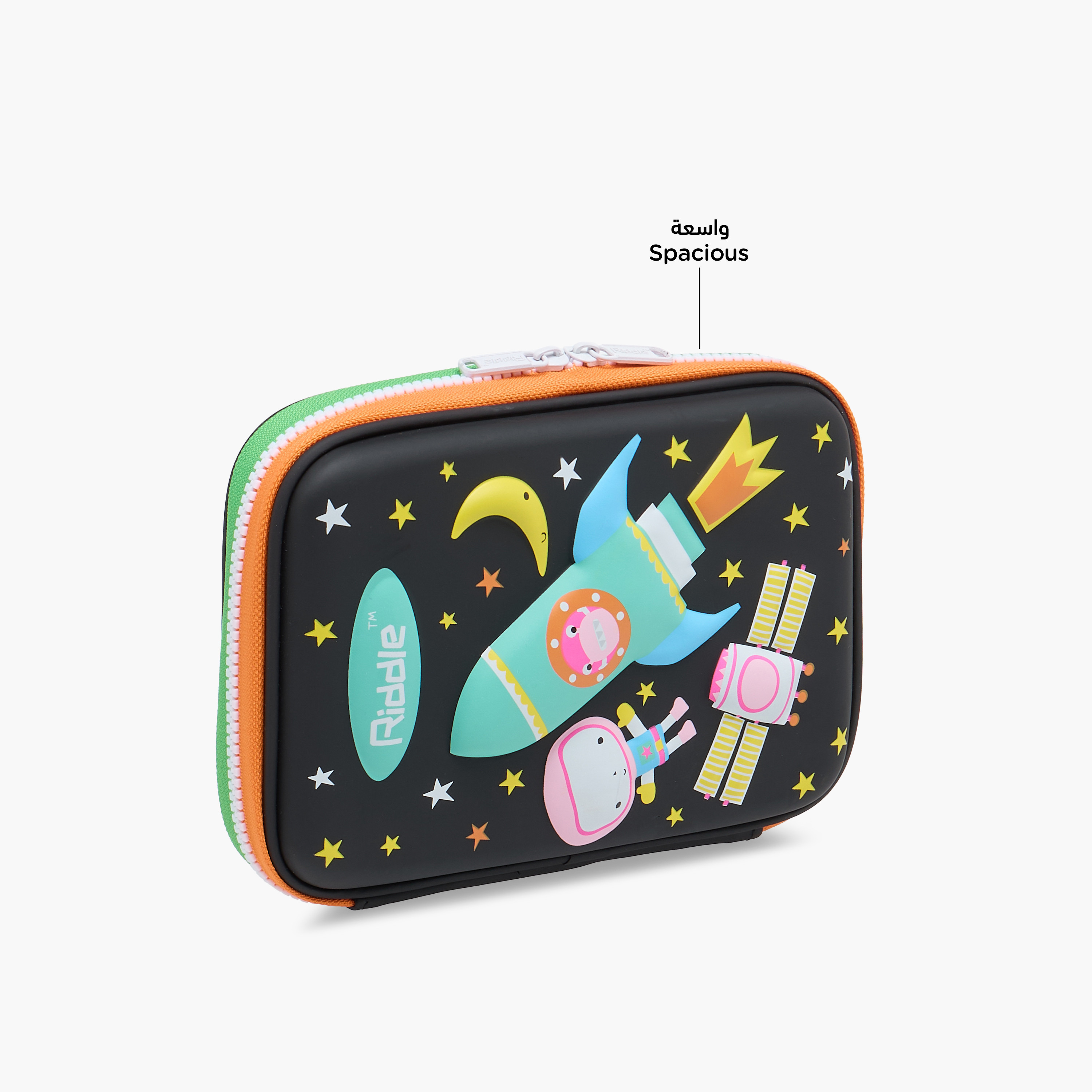 Space Print Pencil Pouch with Zip Closure-school-stationery-pencilcases-image-7