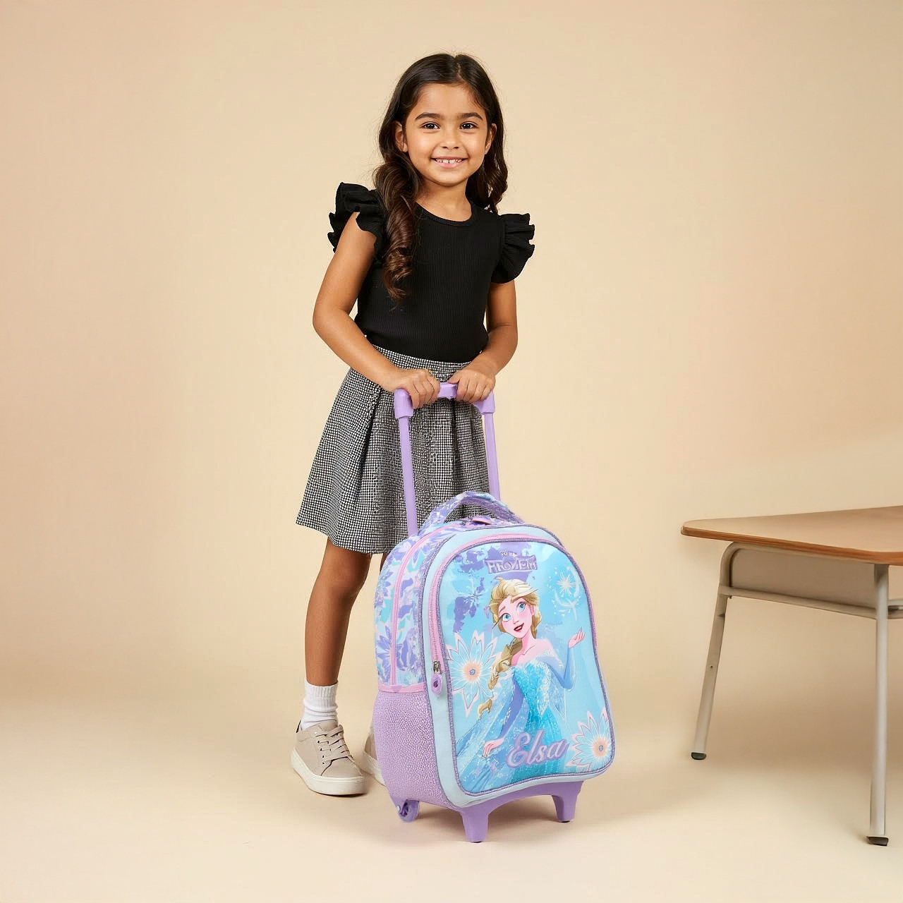 Disney Frozen 3-Piece School Trolley Bag Set for Girls 5-8 Years with Lunch Bag and Pencil Pouch -school-bagsandbackpacks-trolleybags-image-3