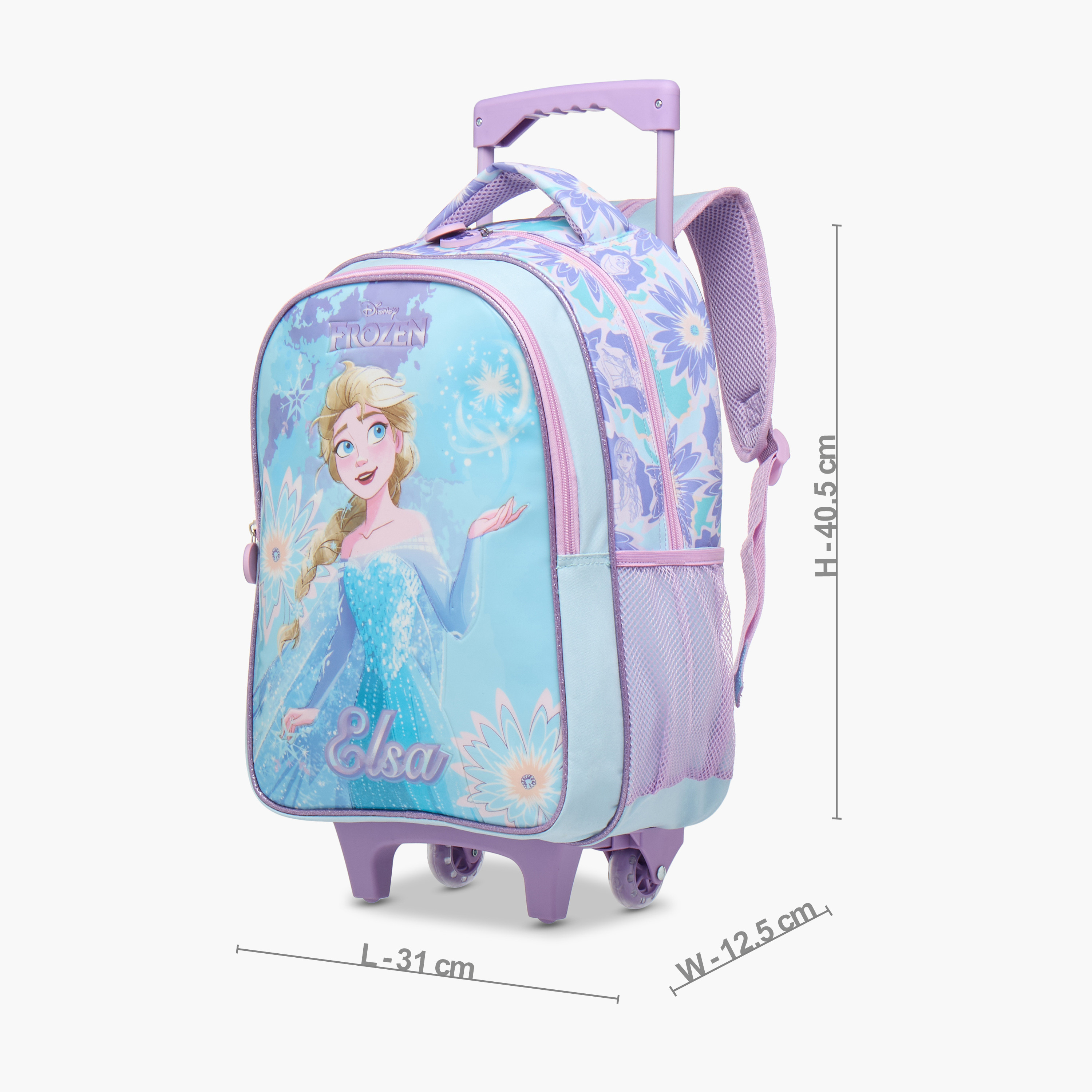 Disney Frozen 3-Piece School Trolley Bag Set for Girls 5-8 Years with Lunch Bag and Pencil Pouch -school-bagsandbackpacks-trolleybags-image-5