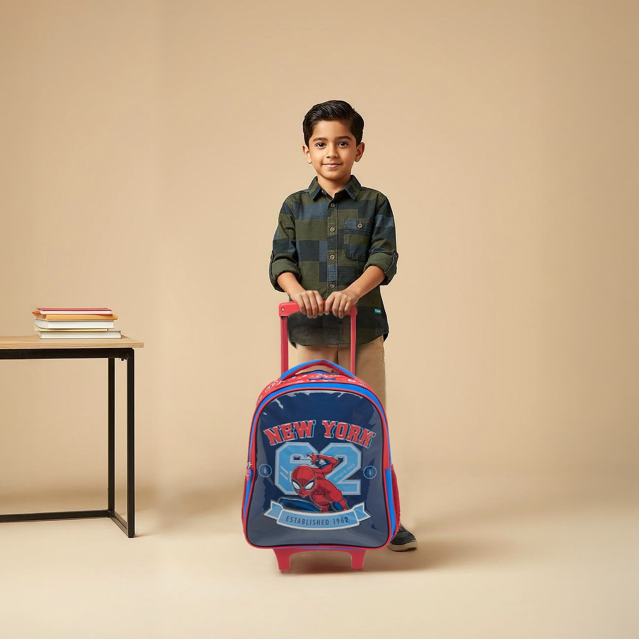 Marvel Spider-Man 3-Piece School Trolley Bag Set for Boys 5-8 Years with Lunch Bag and Pencil Pouch -school-bagsandbackpacks-trolleybags-image-2