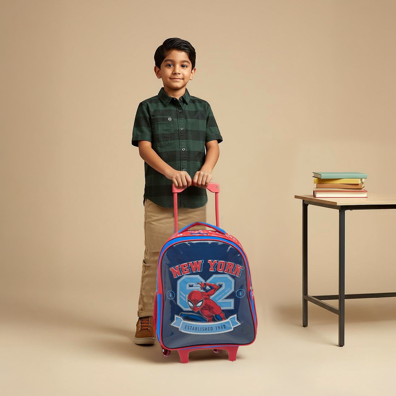 Marvel Spider-Man 3-Piece School Trolley Bag Set for Boys 5-8 Years with Lunch Bag and Pencil Pouch -school-bagsandbackpacks-trolleybags-image-3