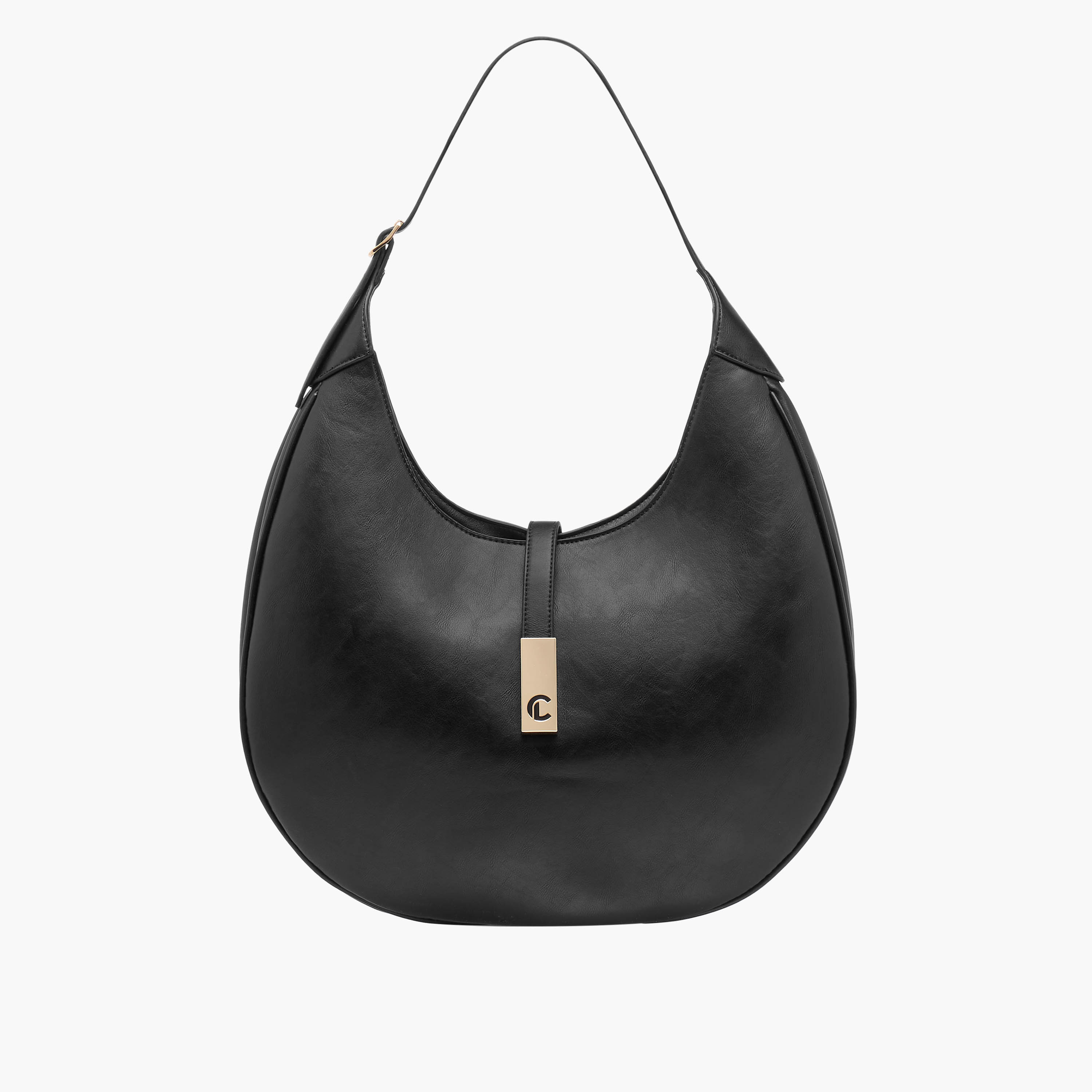 شنطة كتف سادة بسحاب إغلاق من لو كونفرت-women-bagsandwallets-handbags-image-1