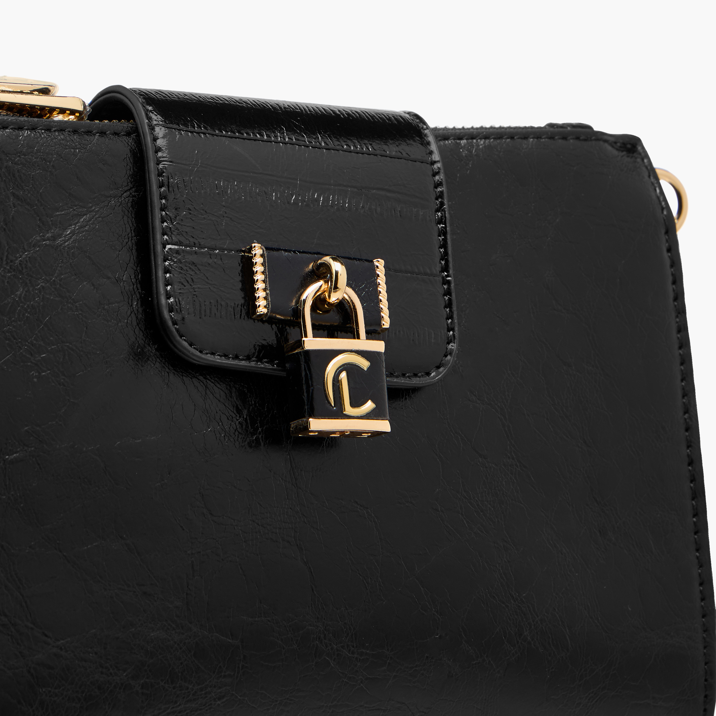 Le Confort Textured Crossbody Bag with Detachable Strap and Zip Closure-women-bagsandwallets-handbags-image-4