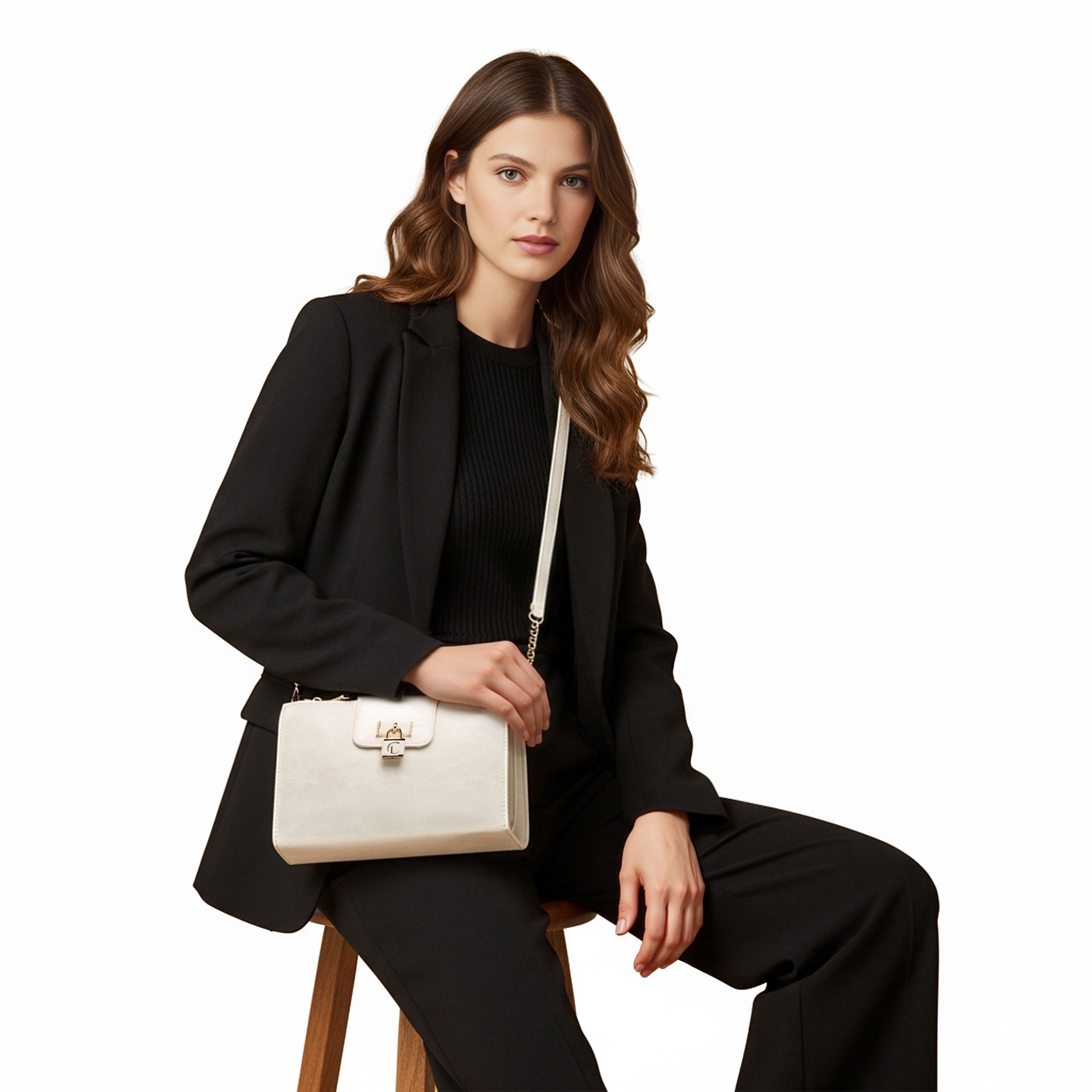 شنطة كروس بودي بارزة الملمس بحزام قابل للفصل وسحاب إغلاق من لو كونفورت-women-bagsandwallets-handbags-image-2