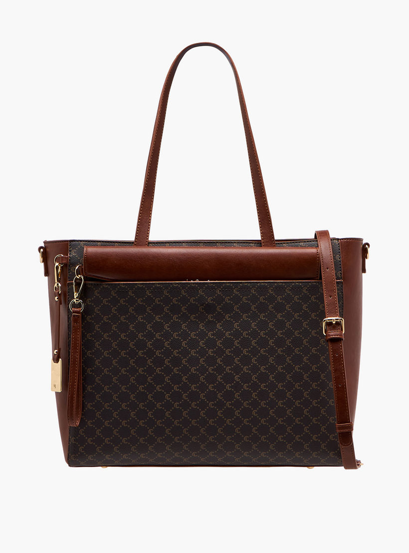 Le Confort Monogram Print Tote Bag with Clutch and Pouch-women-bagsandwallets-handbags-image-3