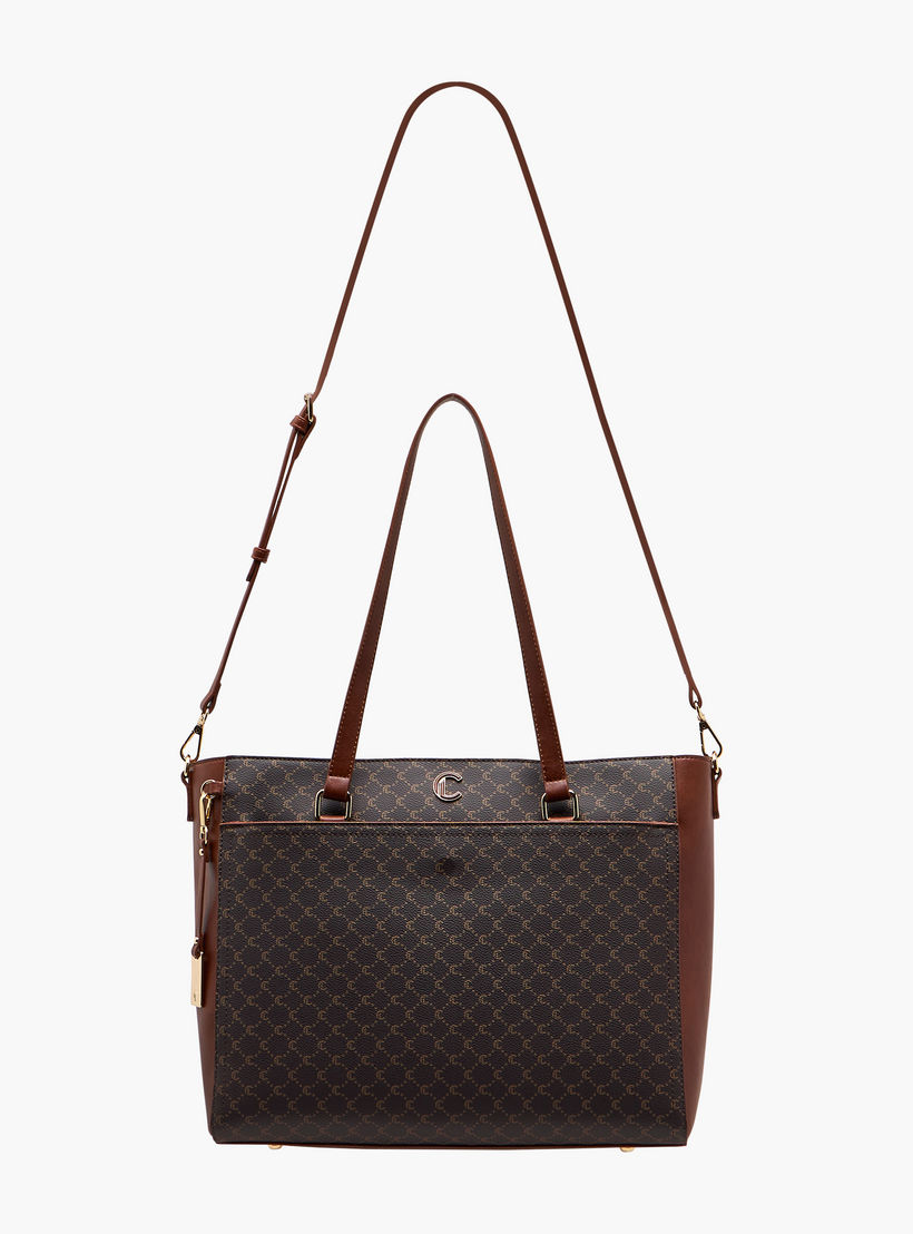 Le Confort Monogram Print Tote Bag with Clutch and Pouch-women-bagsandwallets-handbags-image-4