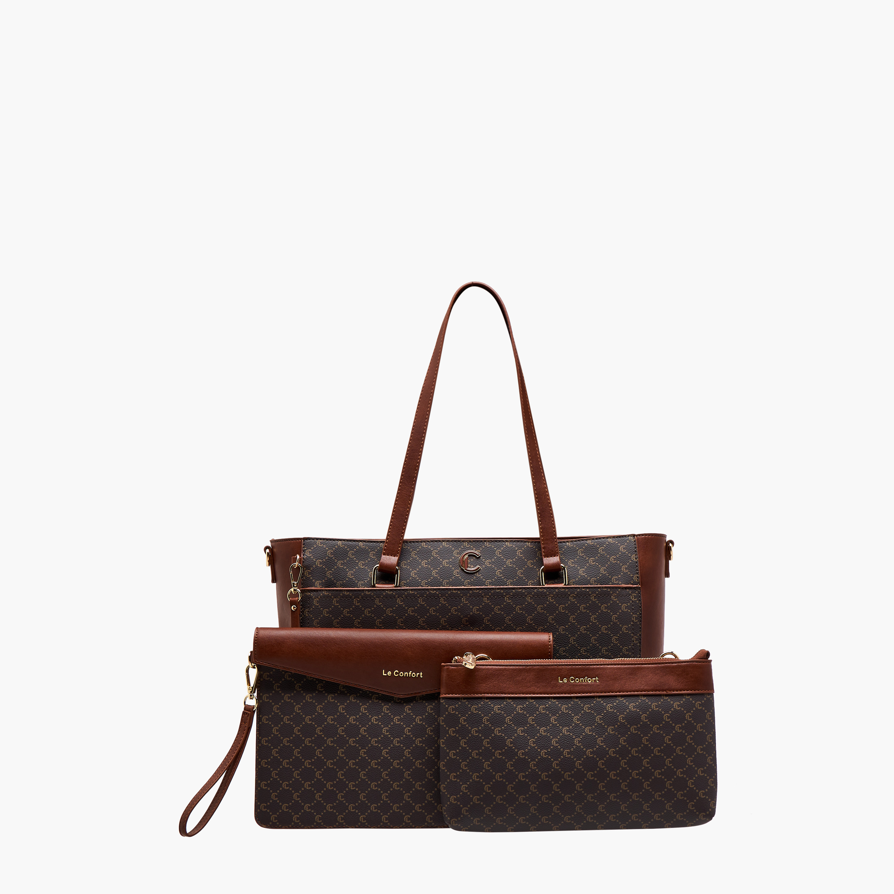 شنطة توتي بطبعات مونوجرام وشنطة كلاتش وشنطة صغيرة من لو كونفورت-women-bagsandwallets-handbags-image-1