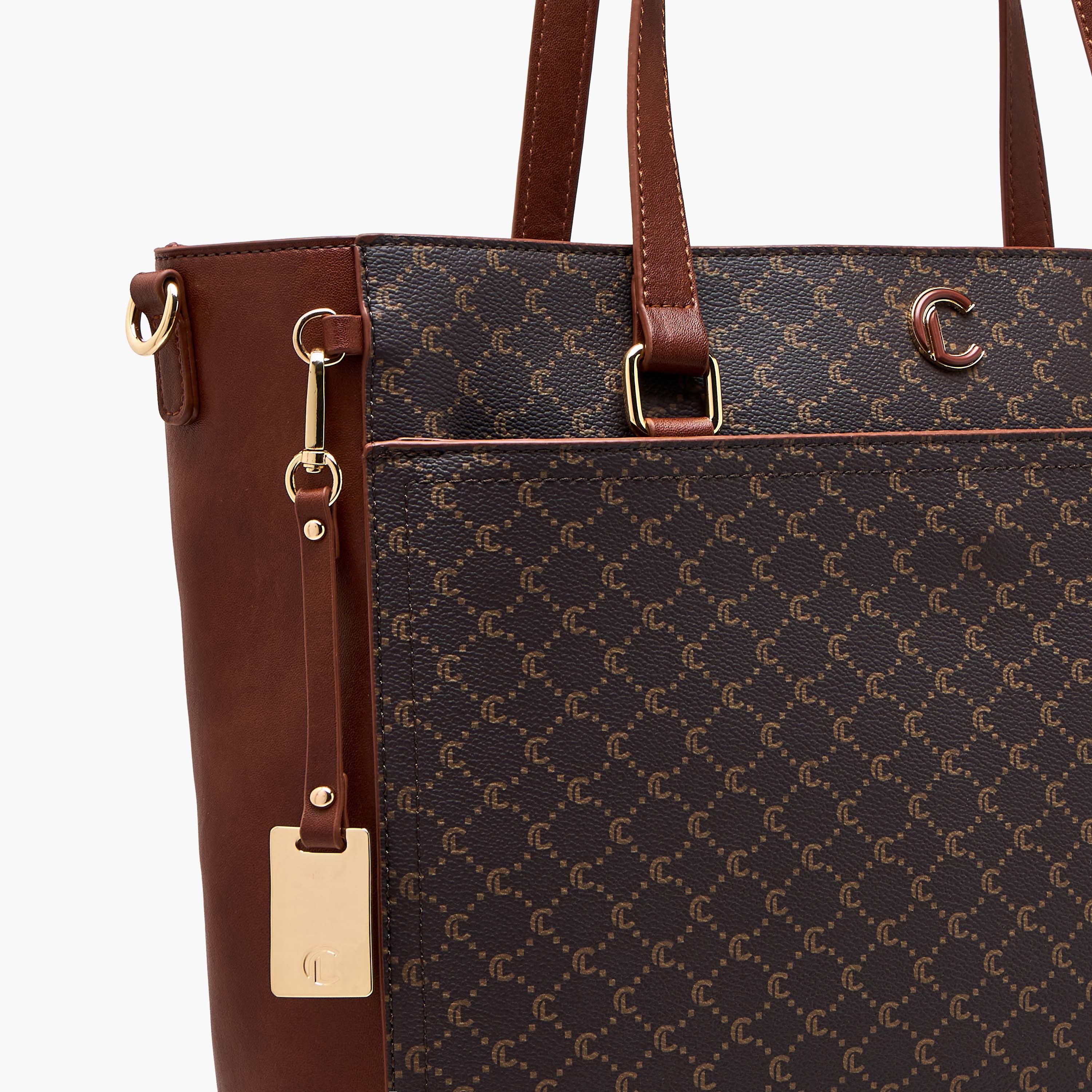 Le Confort Monogram Print Tote Bag with Clutch and Pouch-women-bagsandwallets-handbags-image-10