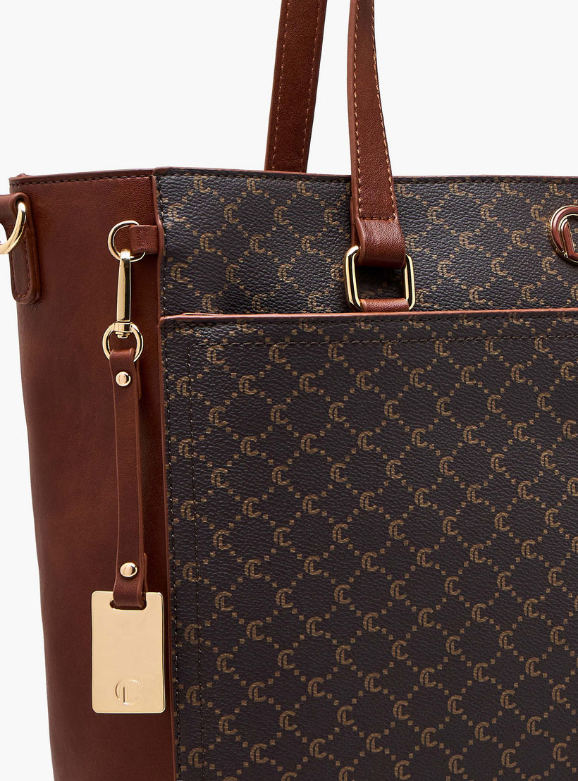 Le Confort Monogram Print Tote Bag with Clutch and Pouch-women-bagsandwallets-handbags-image-10