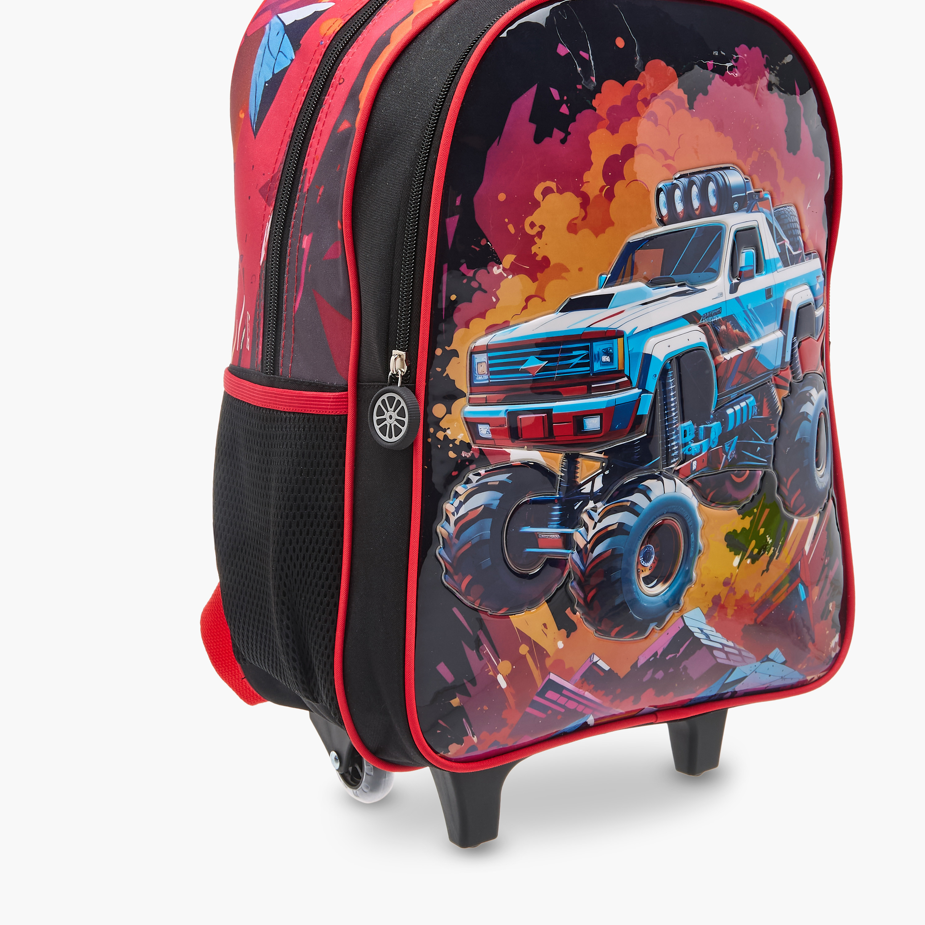 Juniors Vehicles 3-Piece School Trolley Bag Set for Boys 5-8 Years with Lunch Bag and Pencil Pouch -school-bagsandbackpacks-trolleybags-image-16