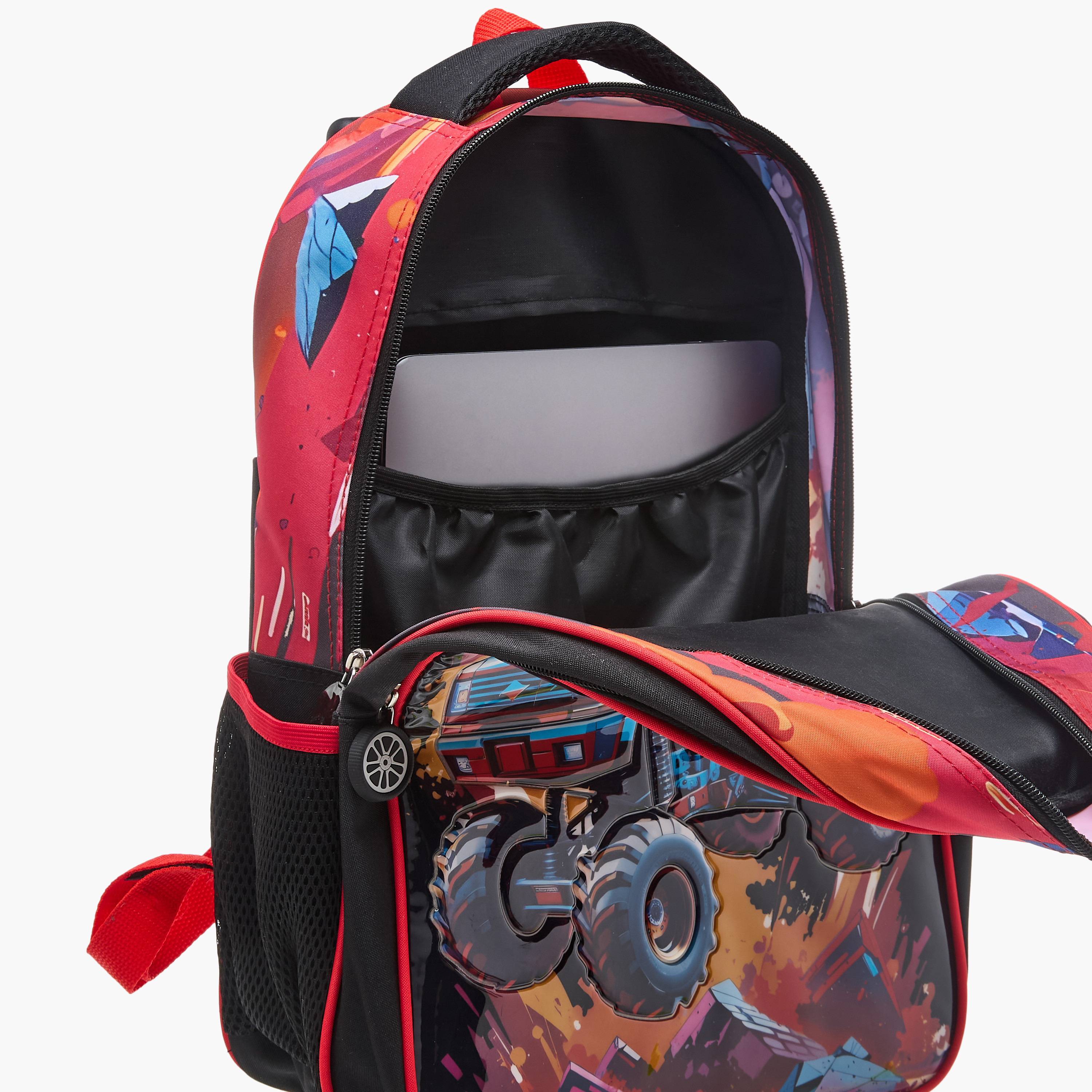 Juniors Vehicles 3-Piece School Trolley Bag Set for Boys 5-8 Years with Lunch Bag and Pencil Pouch -school-bagsandbackpacks-trolleybags-image-18