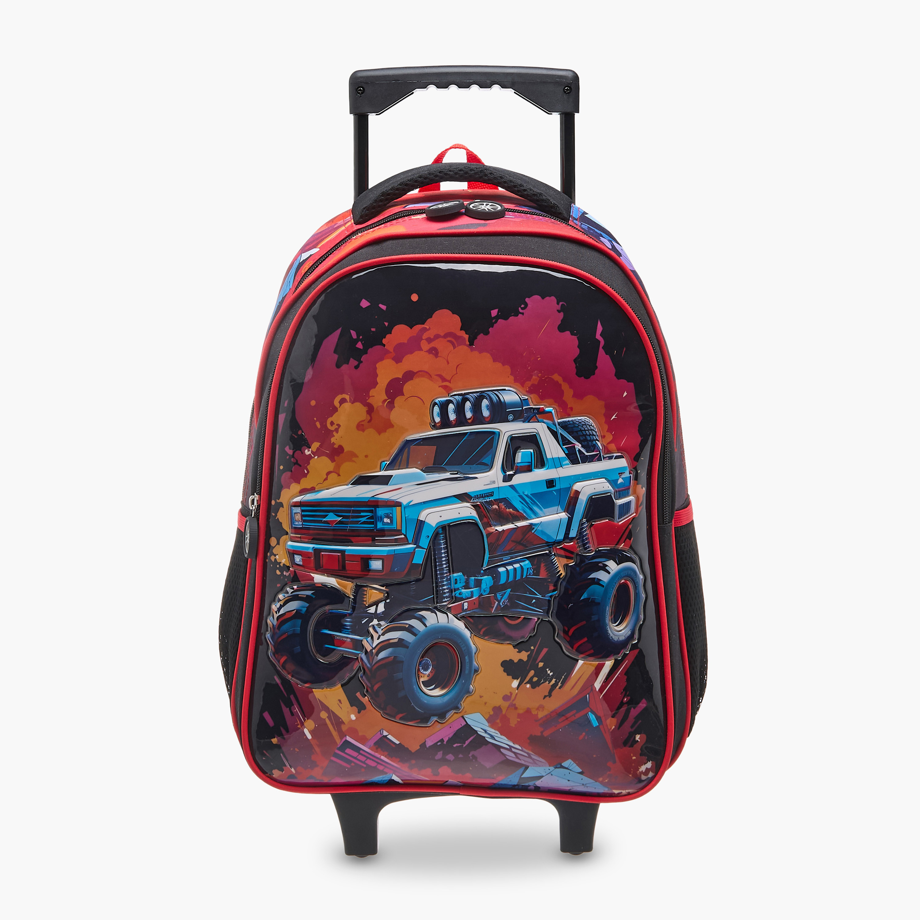 Juniors Vehicles 3-Piece School Trolley Bag Set for Boys 5-8 Years with Lunch Bag and Pencil Pouch -school-bagsandbackpacks-trolleybags-image-4