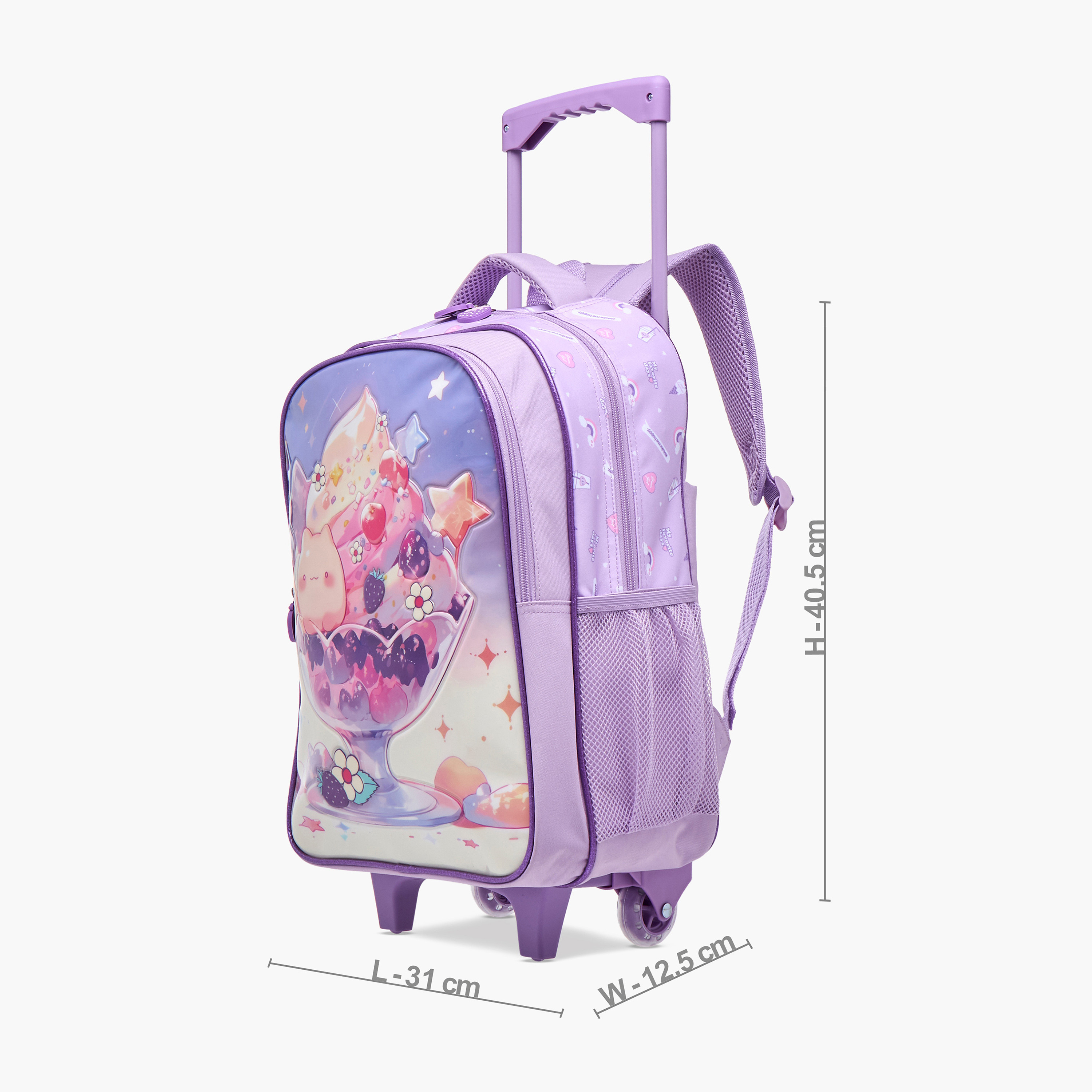 Juniors Printed 3-Piece School Trolley Bag Set for Girls 5-8 Years with Lunch Bag and Pencil Pouch -school-bagsandbackpacks-trolleybags-image-5