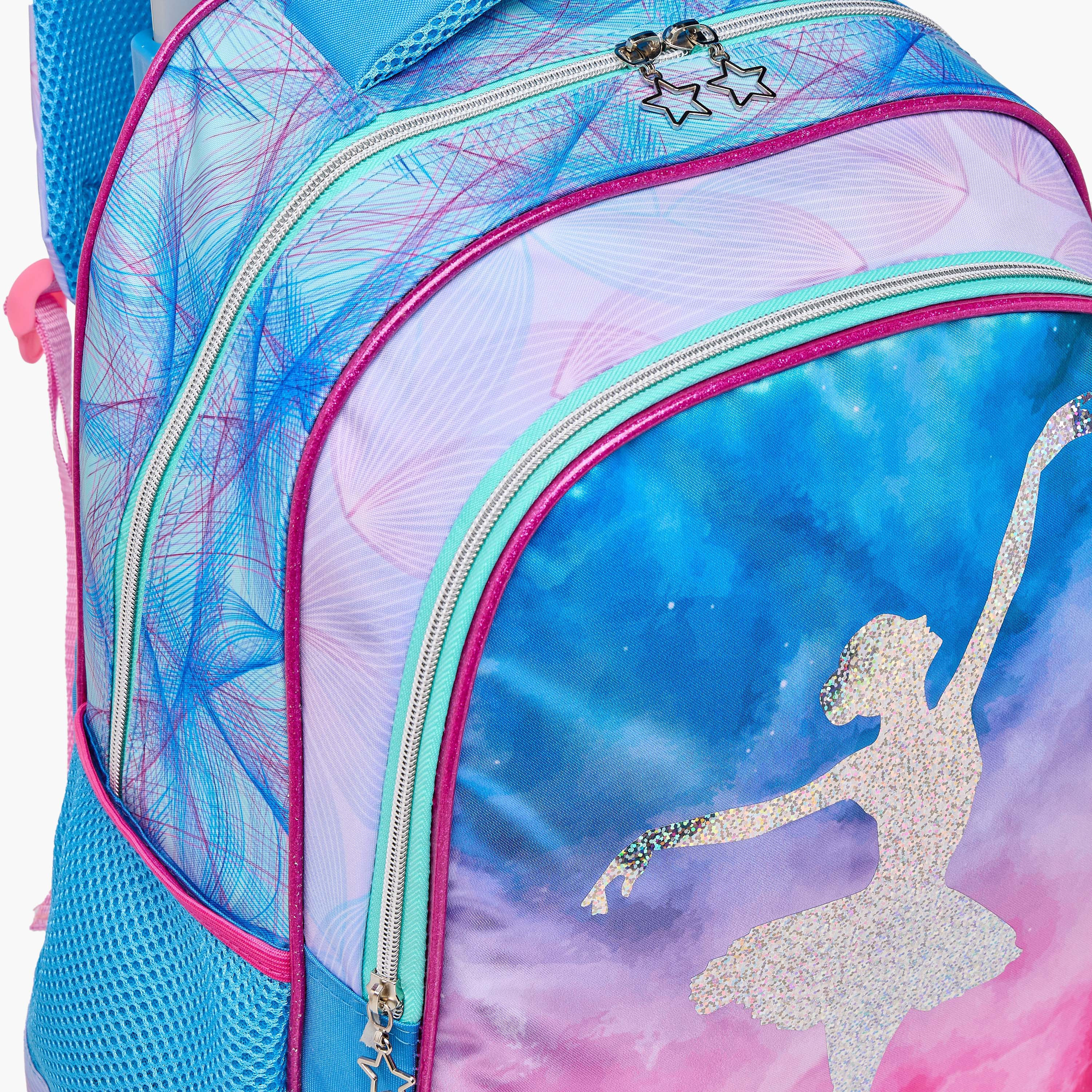 Juniors Printed 5-Piece School Trolley Bag Set for Girls 5-8 Years with Lunch Bag and Pencil Pouch -school-bagsandbackpacks-trolleybags-image-13