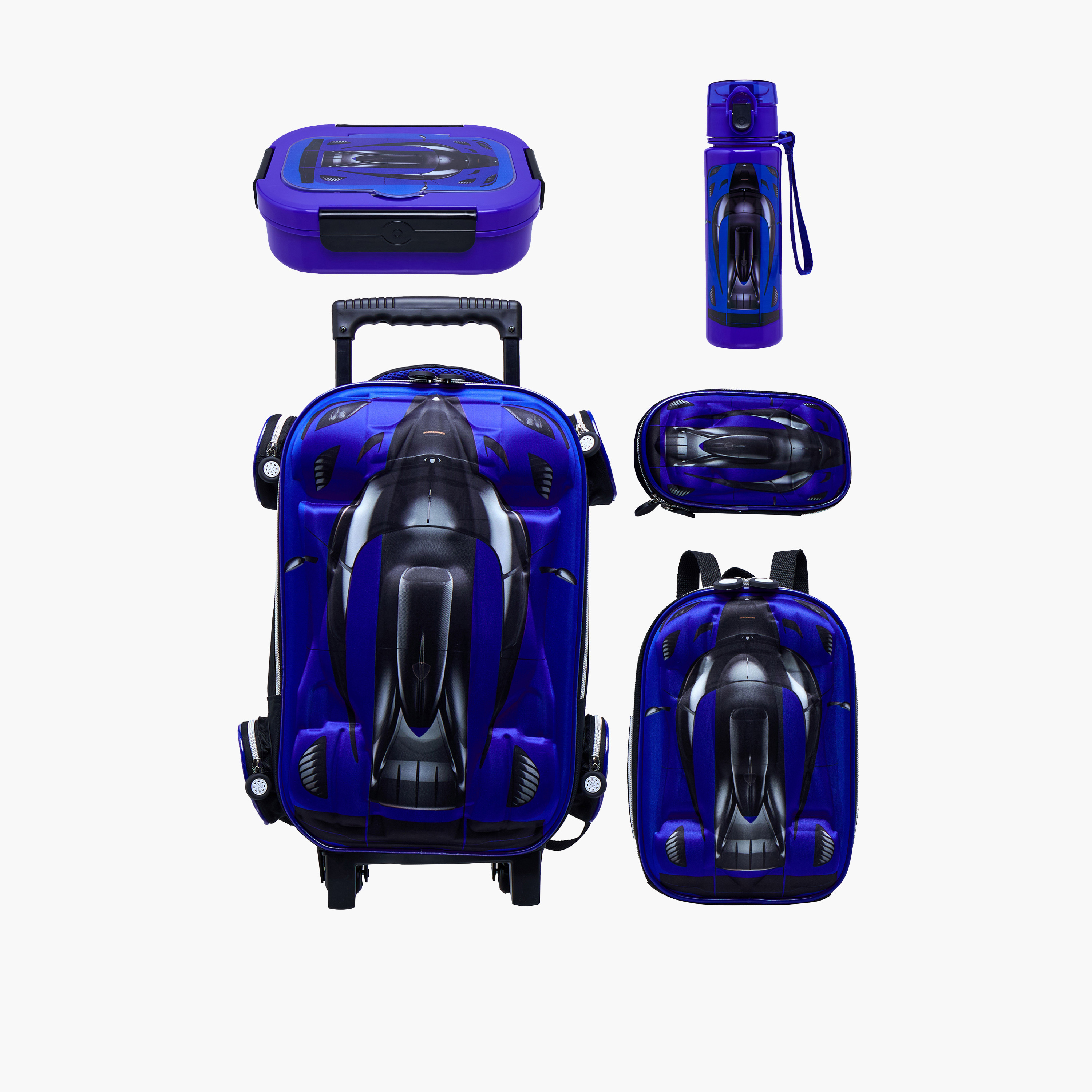Juniors Printed 5-Piece School Trolley Bag Set for Boys 5-8 Years with Lunch Bag and Pencil Pouch -school-bagsandbackpacks-trolleybags-image-1
