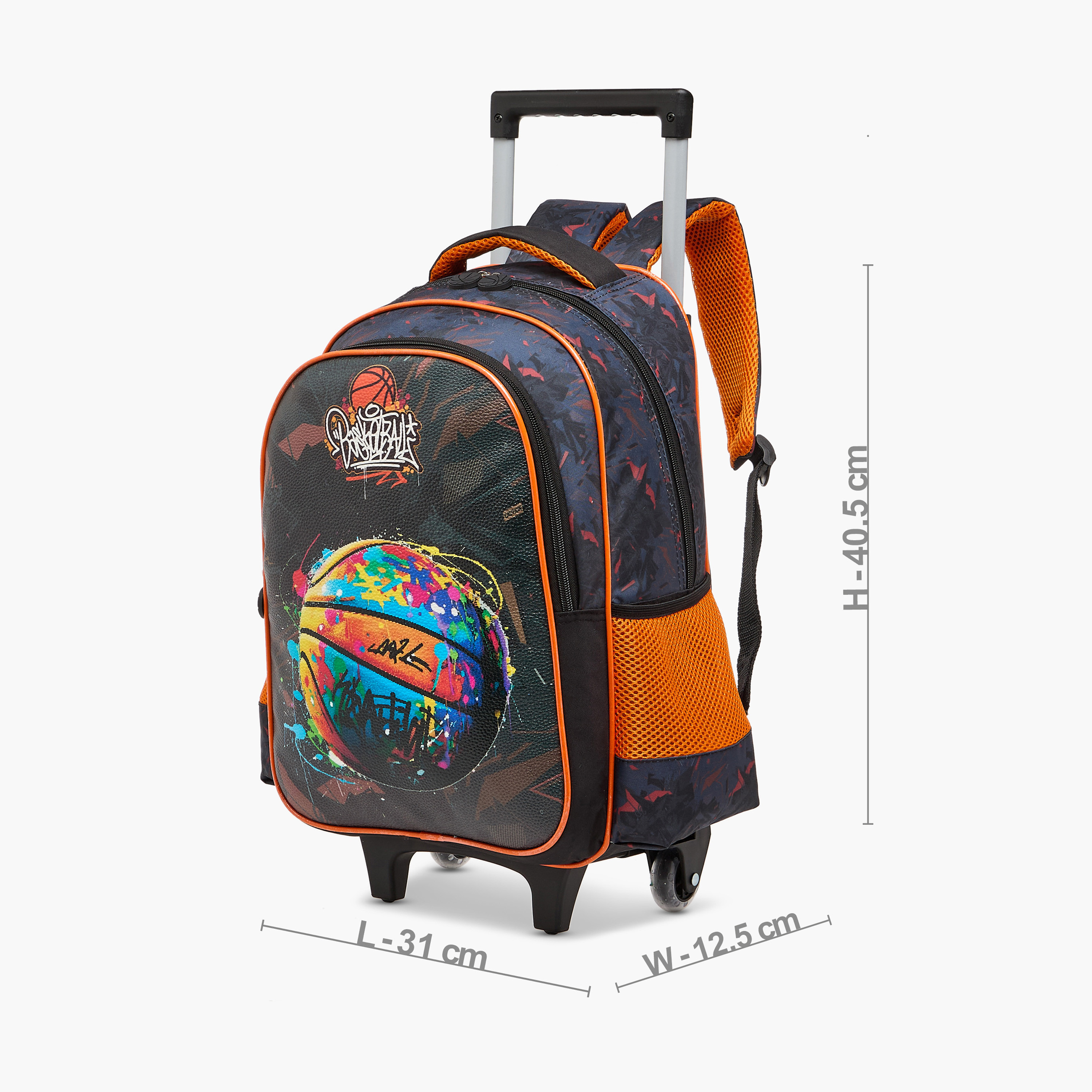 طقم شنطة ترولي مدرسية 5 قطع للأولاد 5-8 سنوات مع شنطة غداء ومقلمة بتصميم فضاء من جونيورز-school-bagsandbackpacks-trolleybags-image-8