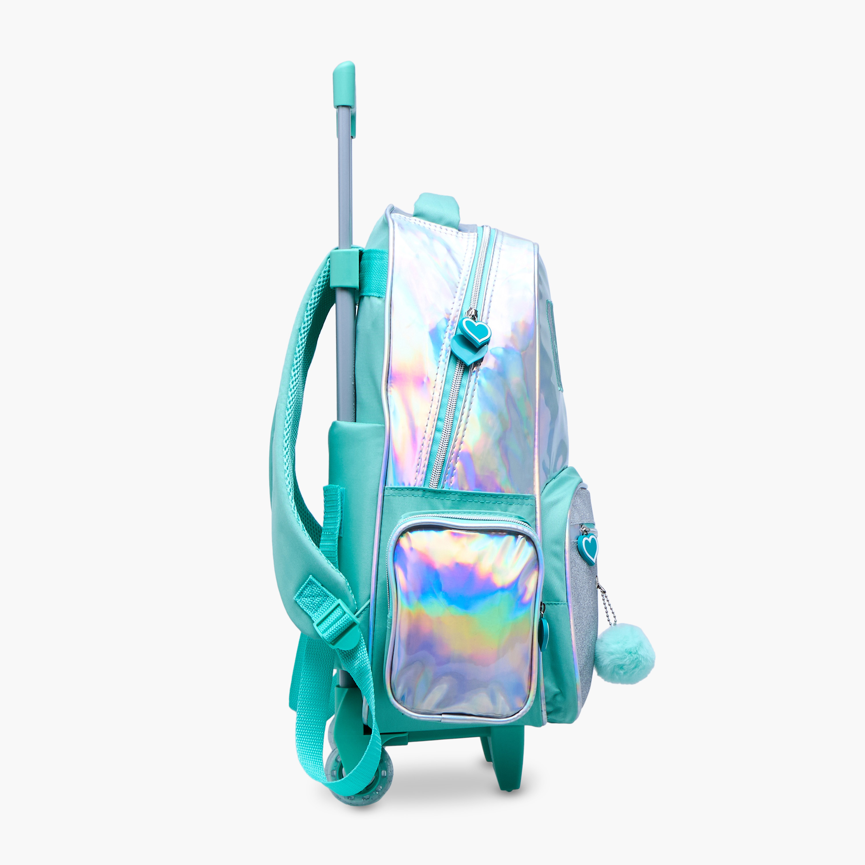 Juniors Metallic 5-Piece School Trolley Bag Set for Girls 5-8 Years with Lunch Bag and Pencil Pouch -school-bagsandbackpacks-trolleybags-image-5