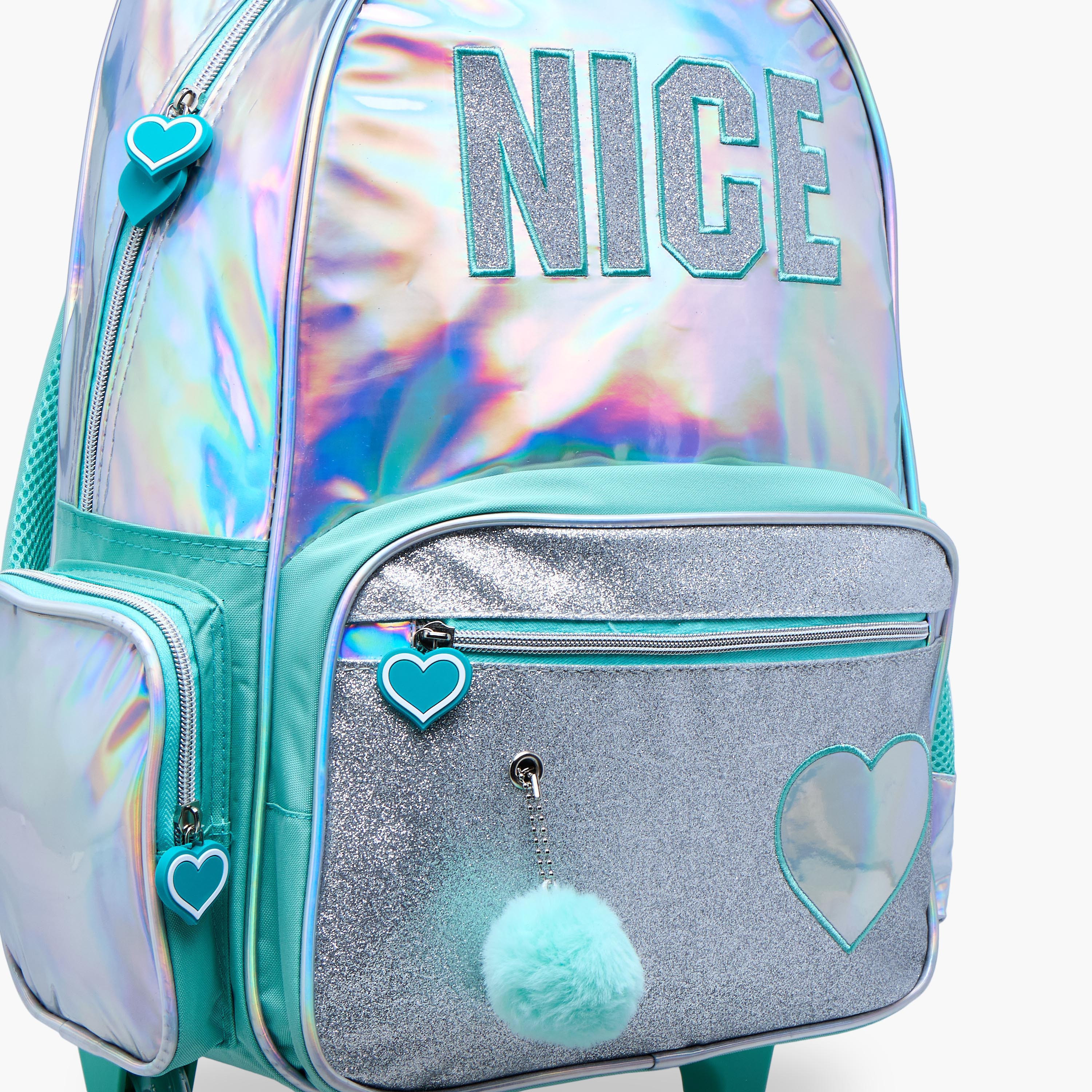 Juniors Metallic 5-Piece School Trolley Bag Set for Girls 5-8 Years with Lunch Bag and Pencil Pouch -school-bagsandbackpacks-trolleybags-image-7