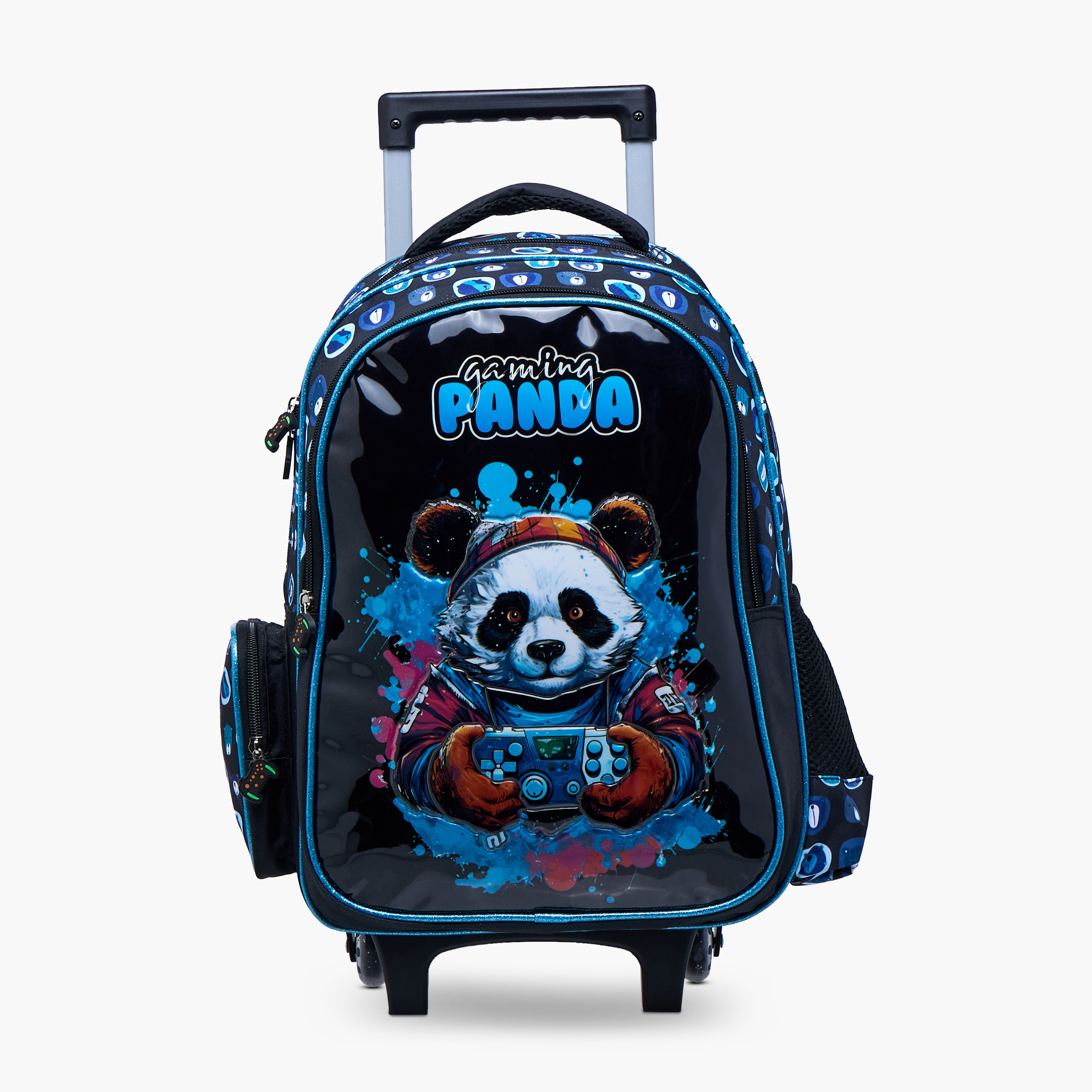 طقم شنطة ترولي مدرسية 5 قطع للأولاد 5-8 سنوات مع شنطة غداء ومقلمة بطبعات حيوانات من جونيورز-school-bagsandbackpacks-trolleybags-image-9