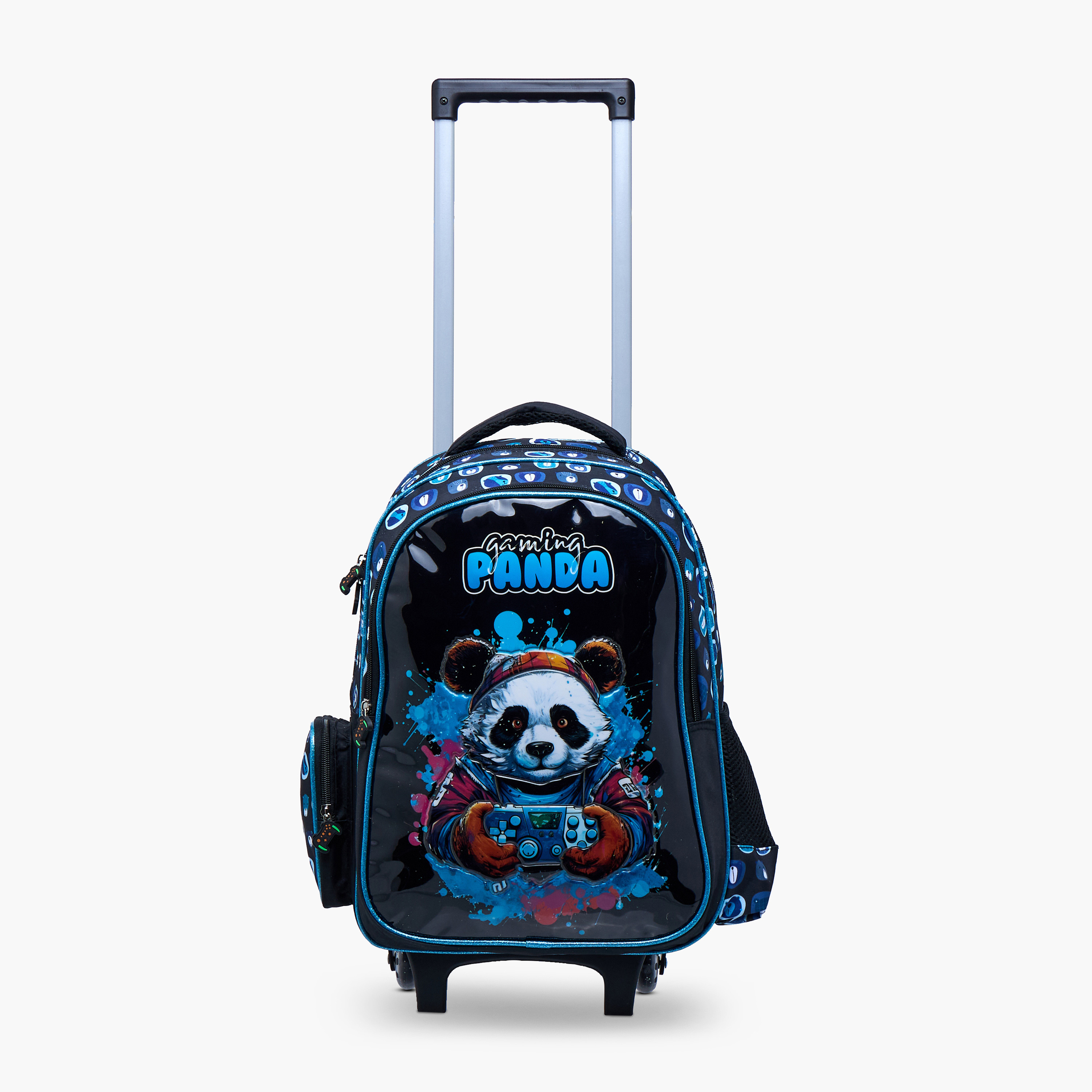 طقم شنطة ترولي مدرسية 5 قطع للأولاد 5-8 سنوات مع شنطة غداء ومقلمة بطبعات حيوانات من جونيورز-school-bagsandbackpacks-trolleybags-image-7