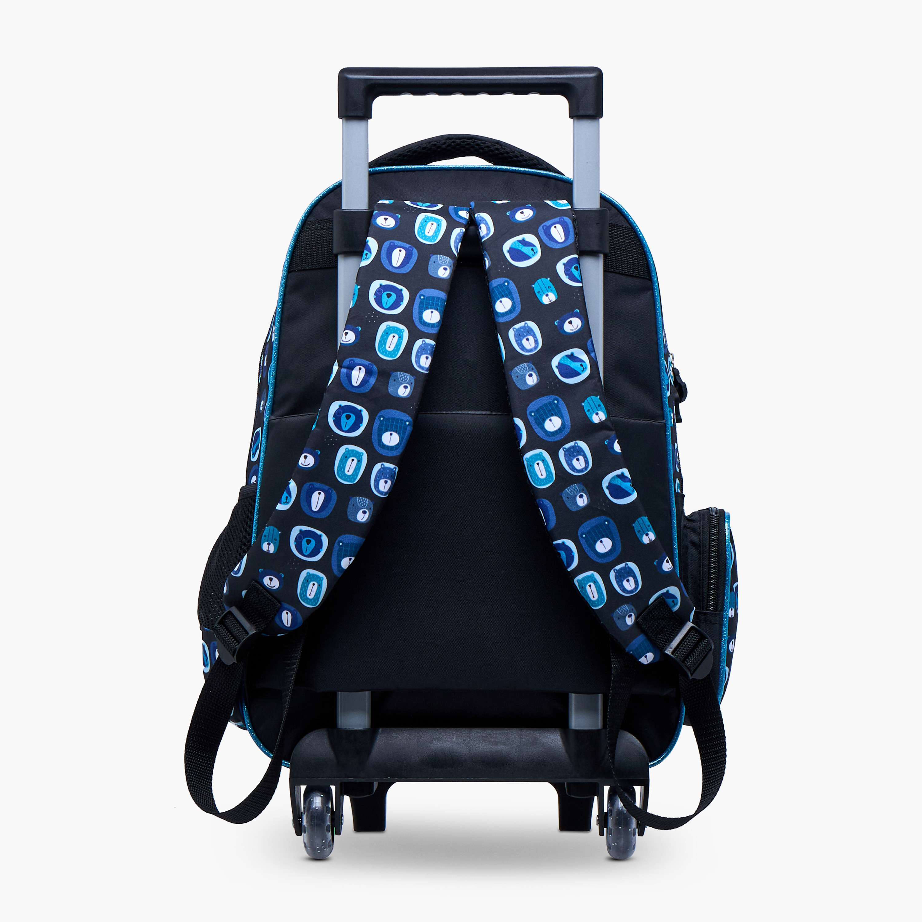 طقم شنطة ترولي مدرسية 5 قطع للأولاد 5-8 سنوات مع شنطة غداء ومقلمة بطبعات حيوانات من جونيورز-school-bagsandbackpacks-trolleybags-image-5