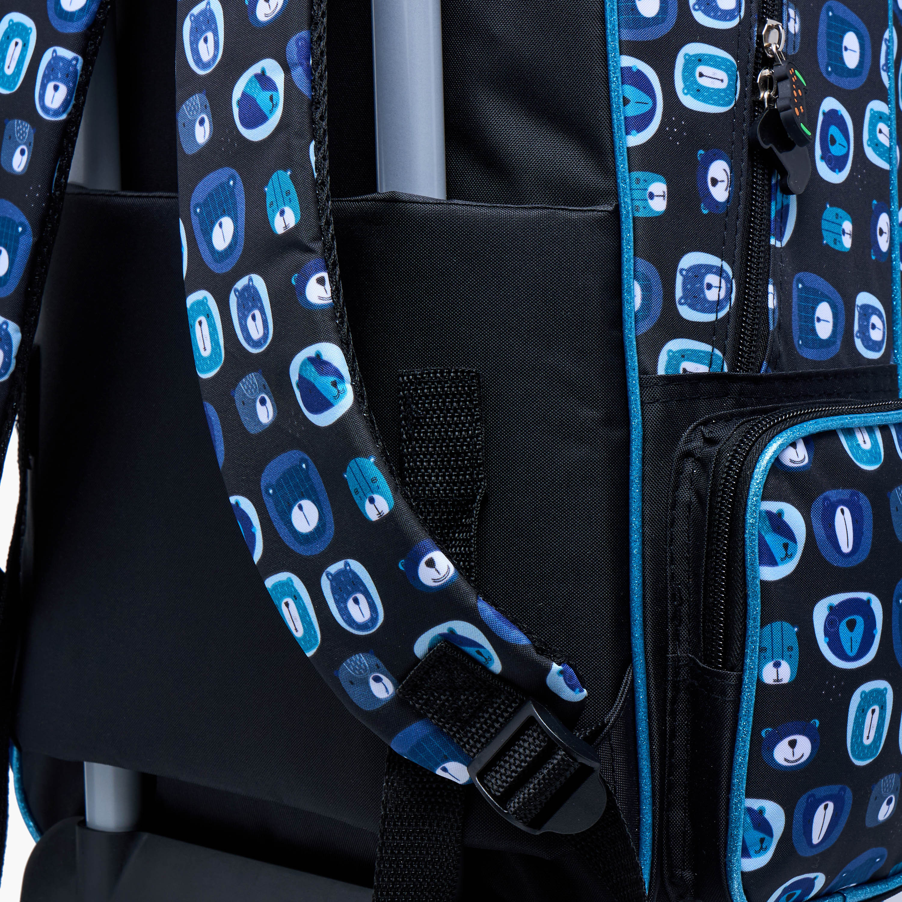 طقم شنطة ترولي مدرسية 5 قطع للأولاد 5-8 سنوات مع شنطة غداء ومقلمة بطبعات حيوانات من جونيورز-school-bagsandbackpacks-trolleybags-image-3