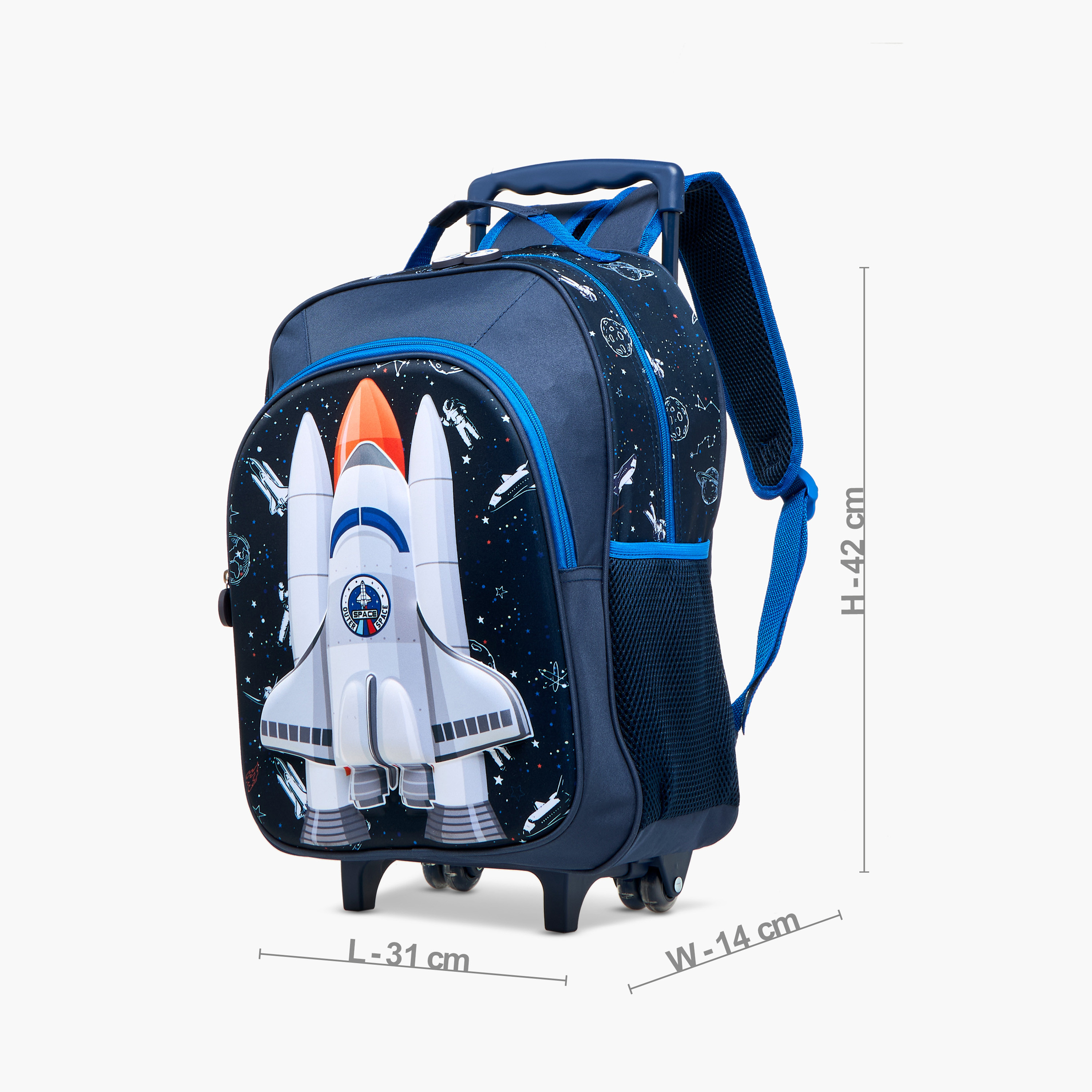 Juniors Space Rocket Print 5-Piece Trolley Backpack Set - 16 inches-school-bagsandbackpacks-trolleybags-image-5