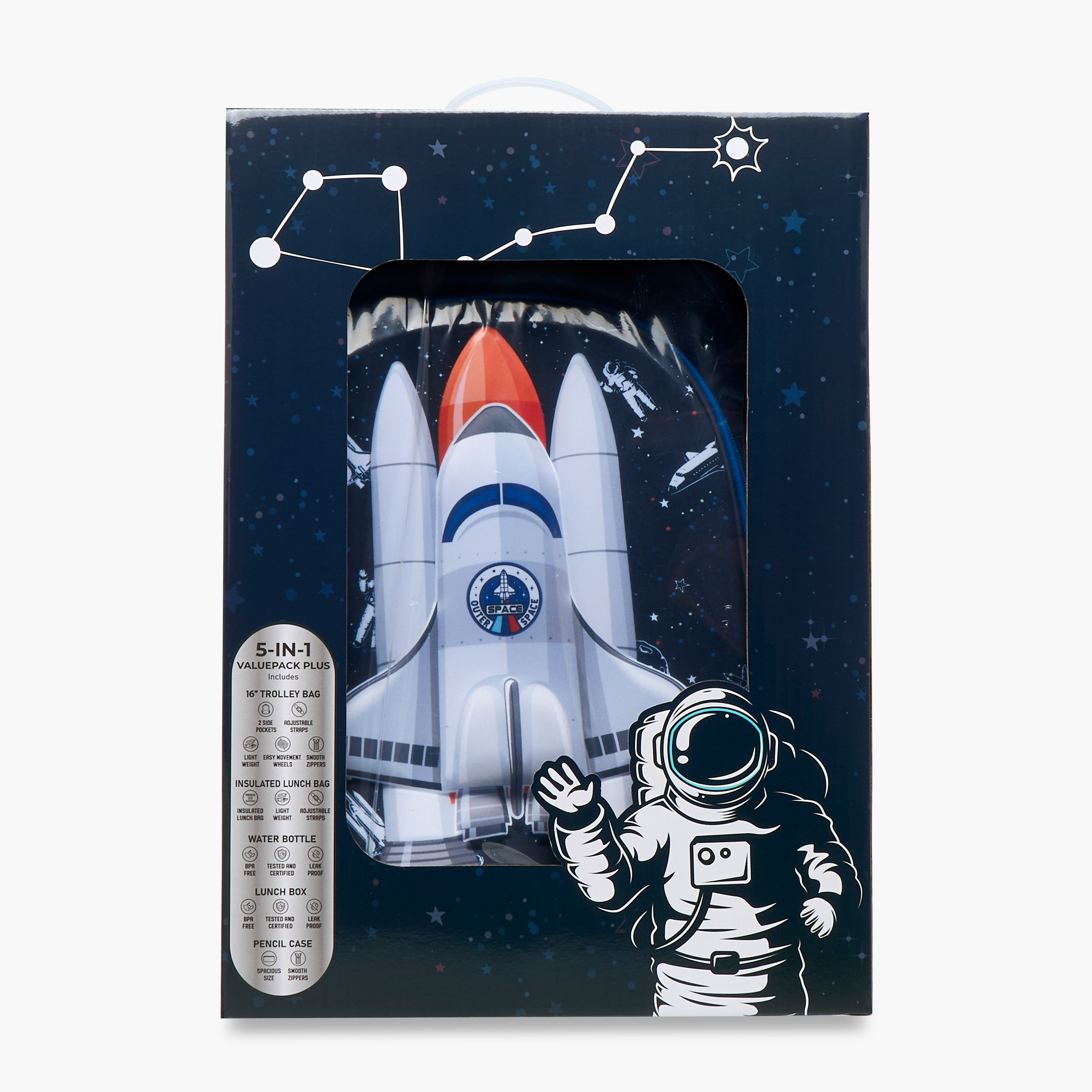 Juniors Space Rocket Print 5-Piece Trolley Backpack Set - 16 inches-school-bagsandbackpacks-trolleybags-image-32