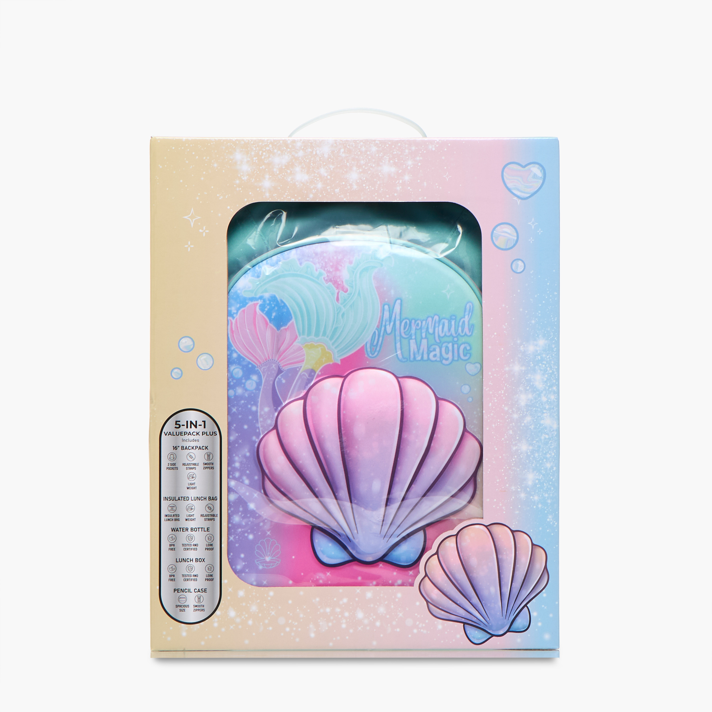 Juniors Seashell Print 5-Piece Backpack Set - 16 inches-school-bagsandbackpacks-backpacks-image-24