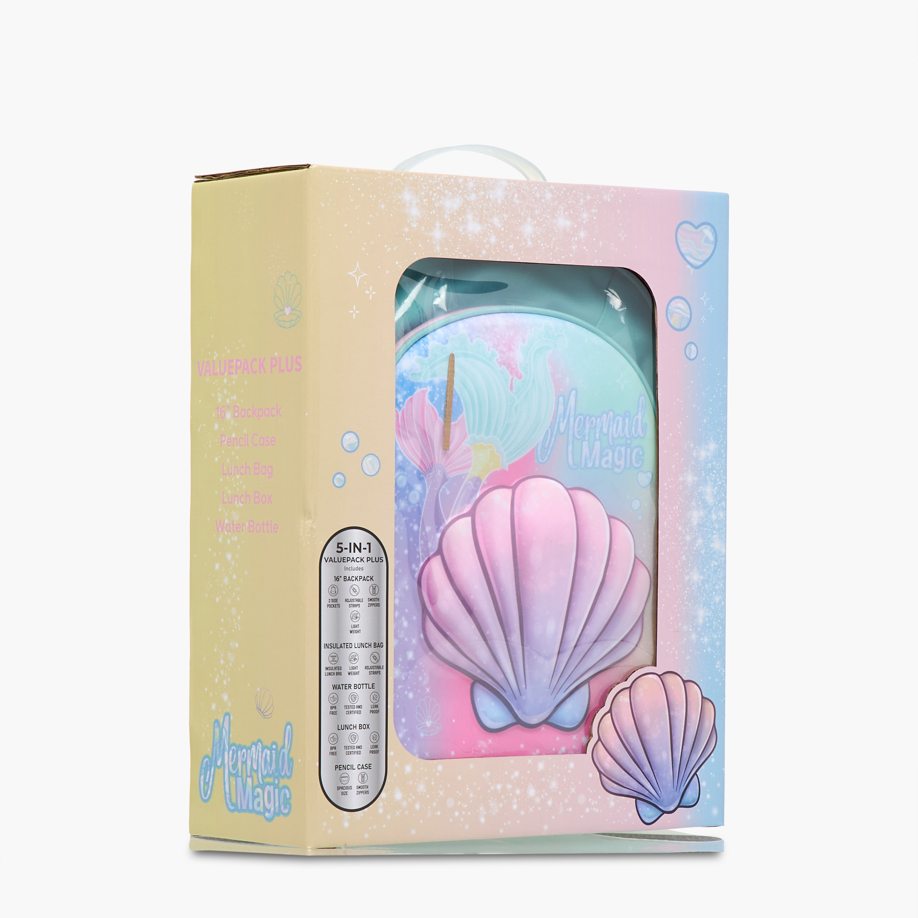 Juniors Seashell Print 5-Piece Backpack Set - 16 inches-school-bagsandbackpacks-backpacks-image-25