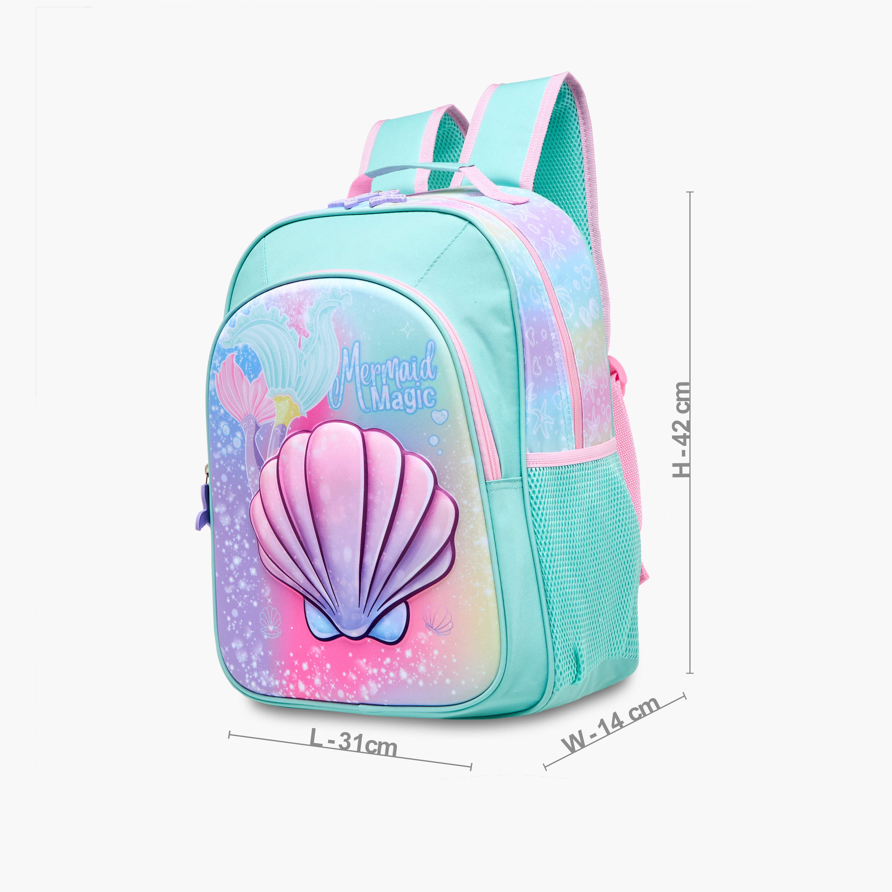 Juniors Seashell Print 5-Piece Backpack Set - 16 inches-school-bagsandbackpacks-backpacks-image-3