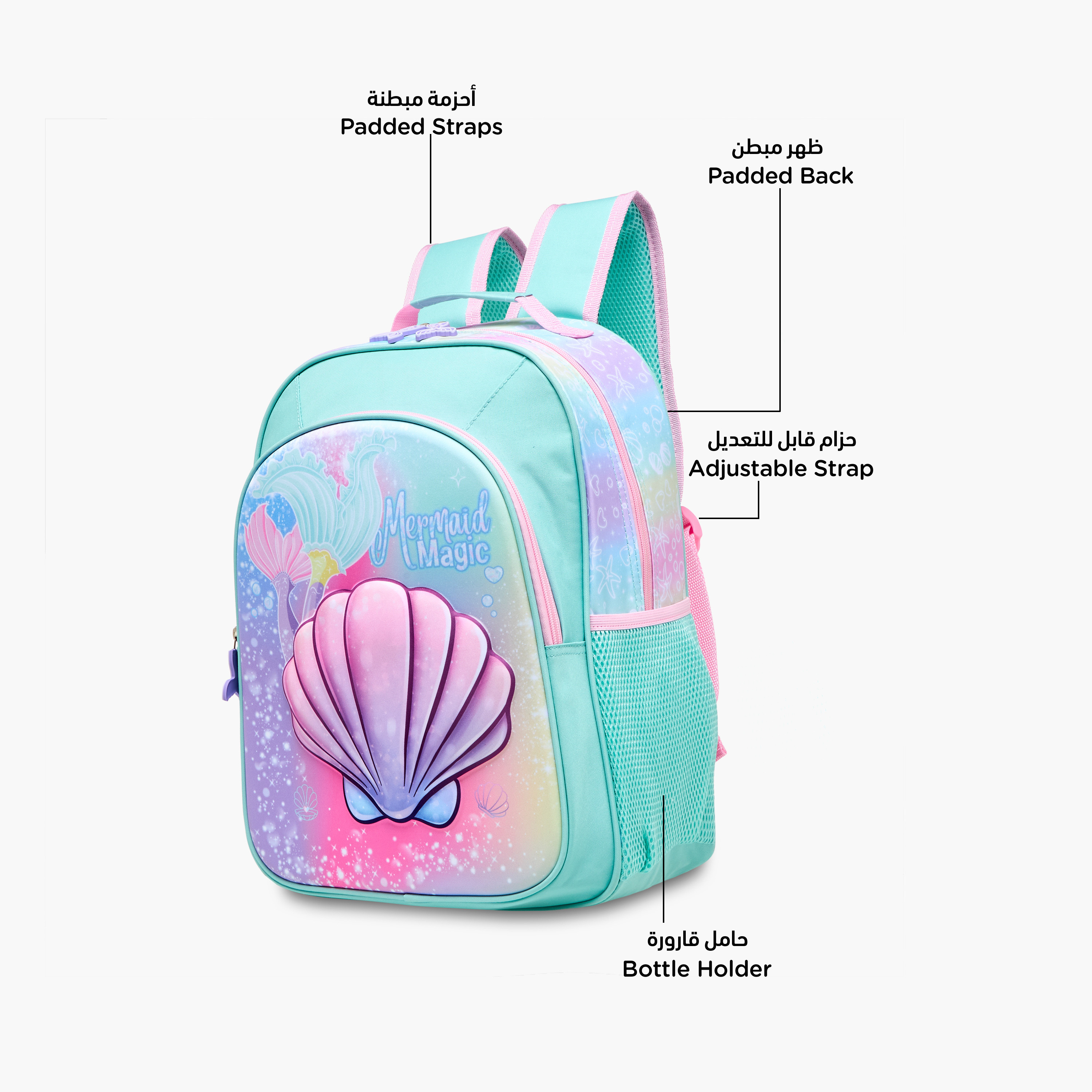 Juniors Seashell Print 5-Piece Backpack Set - 16 inches-school-bagsandbackpacks-backpacks-image-7
